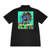 Rich Vibes RV Palm Tree Tropical Sea Green Back Logo 2.0 - Men's Sport Polo Shirt