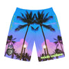 Rich Vibes RR Purple Sunset Volt Tiger Shield 2.0 - Men's Board Shorts (AOP)
