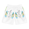 Rich Vibes Volt Seagull Blue Stripe Surf Board - Men's Jogger Shorts (AOP)White