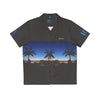 Rich Vibes Red RV Okinawa Royal Blue Sunset - Men's Hawaiian Shirt (AOP)Black