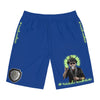 Rich Vibes Brand Of The Brave Volt MG Tiger Shield Royal Blue - Men's Board Shorts (AOP)