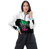 Vineyard Vibes Miami Silhouette Pink Tiger - Women’s cropped windbreaker