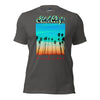 Rich Vibes Multi Colored Beach Sunset Drip - Unisex t-shirt Asphalt Grey