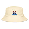Rich Vibes Sunset Beach Panda - Unstructured terry cloth bucket hat