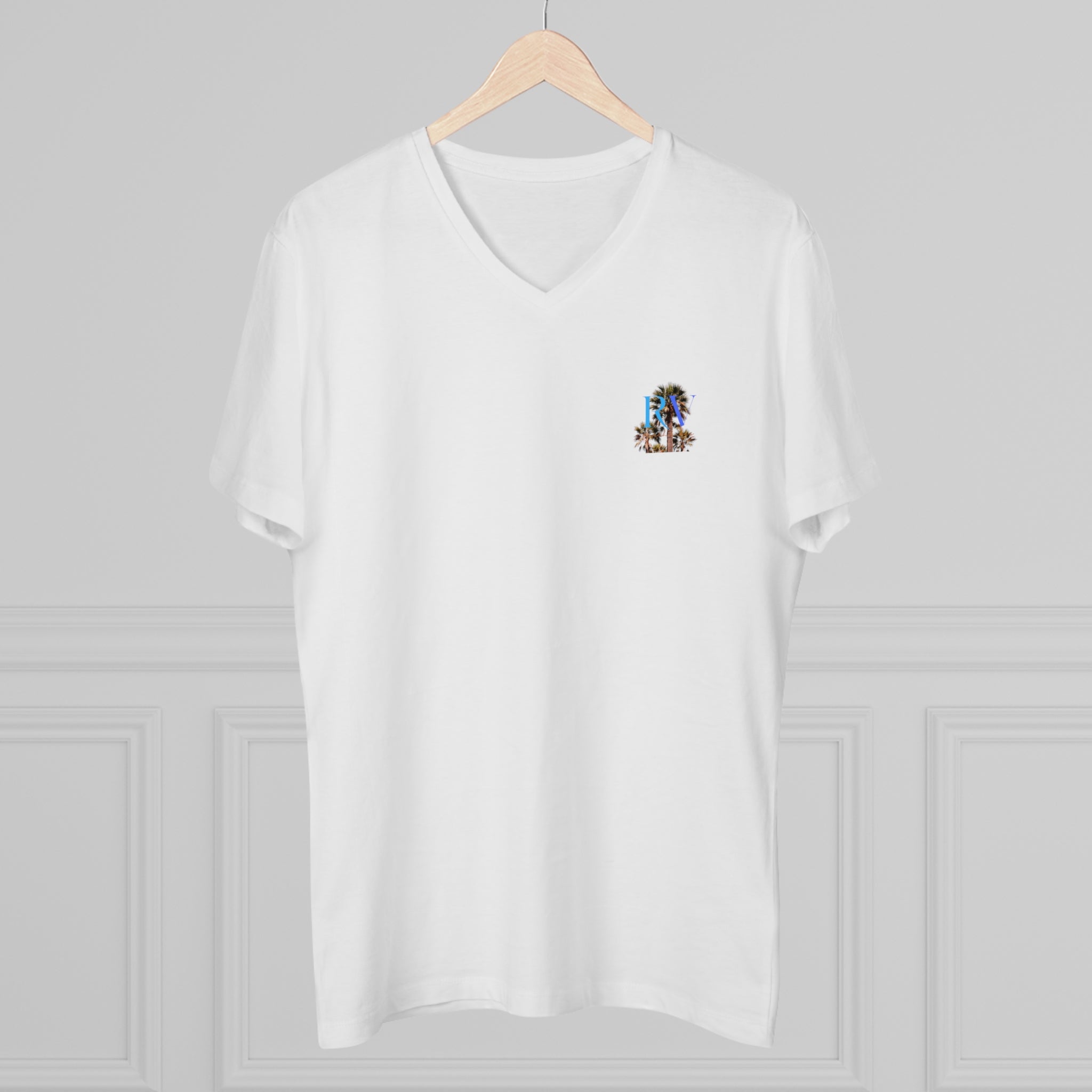 Rich Vibes RV Palm Tree Top Logo - Men’s Presenter V-neck