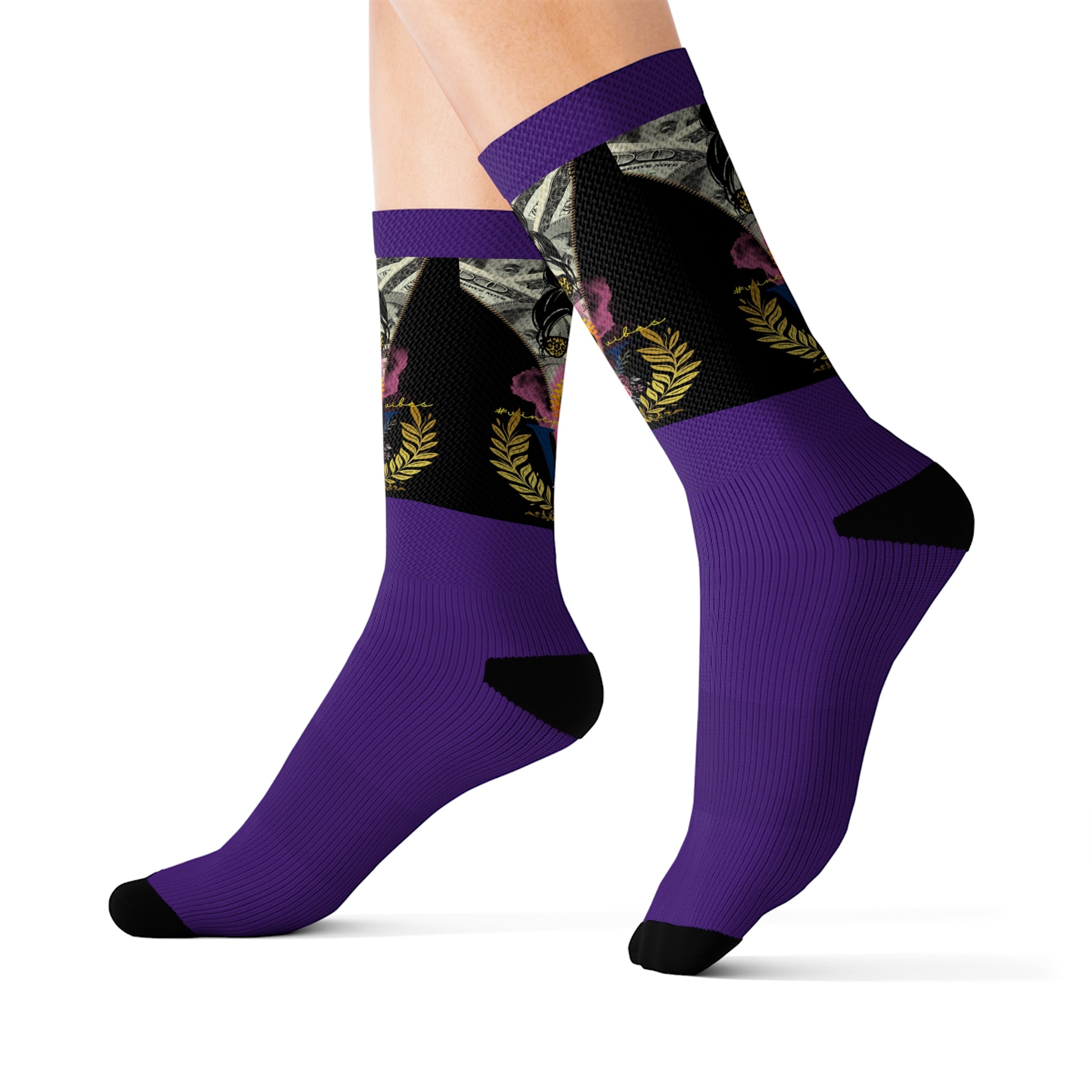 Vineyard Vibes V5 Vibes Colab Purple - Sublimation Socks