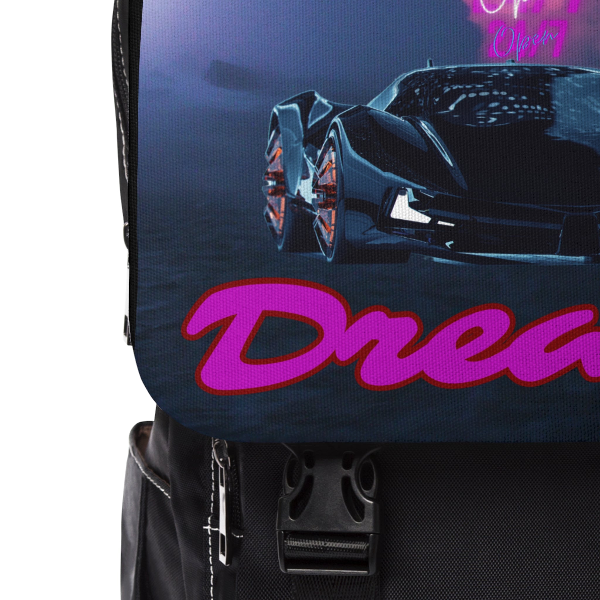 Rich Vibes Big Purple Dreams Open 24/7 - Unisex Casual Shoulder Backpack