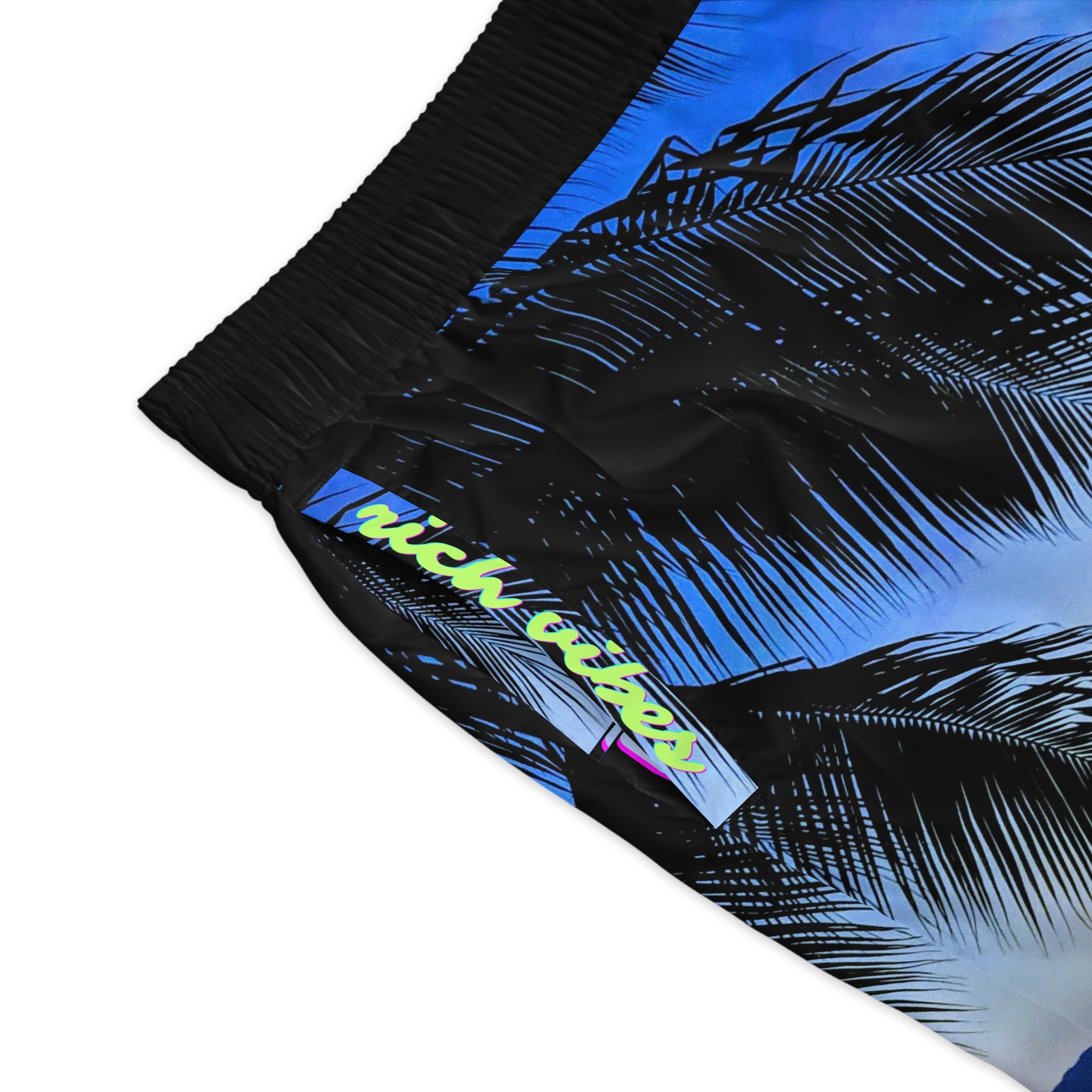 Rich Vibes Volt Blue Sky Sunset - Men's Jogger Shorts (AOP)Black