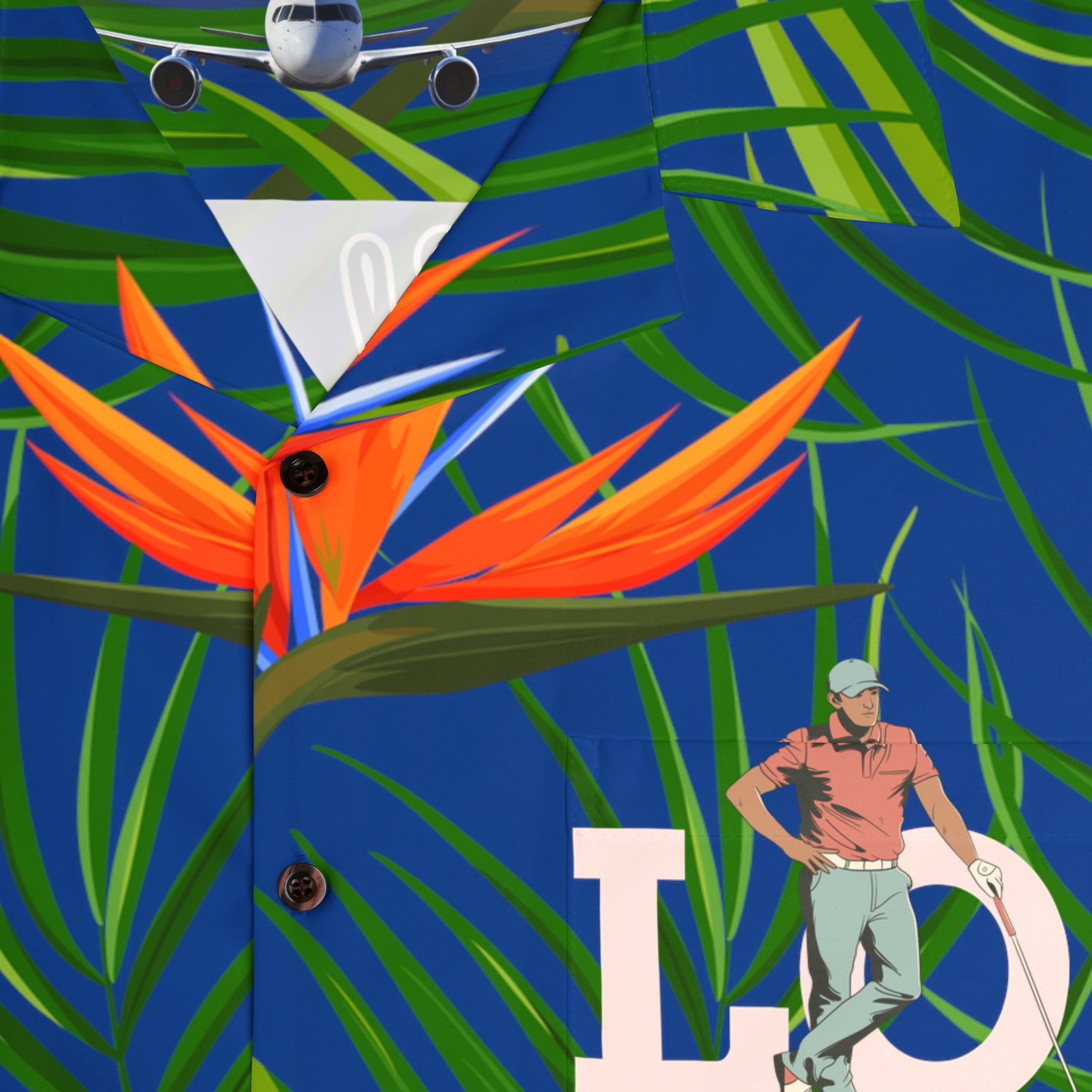 Rich Vibes Tropical RV Golfer's Love Chill Vibes - Men's Hawaiian Shirt (AOP)Florida Gator Blue