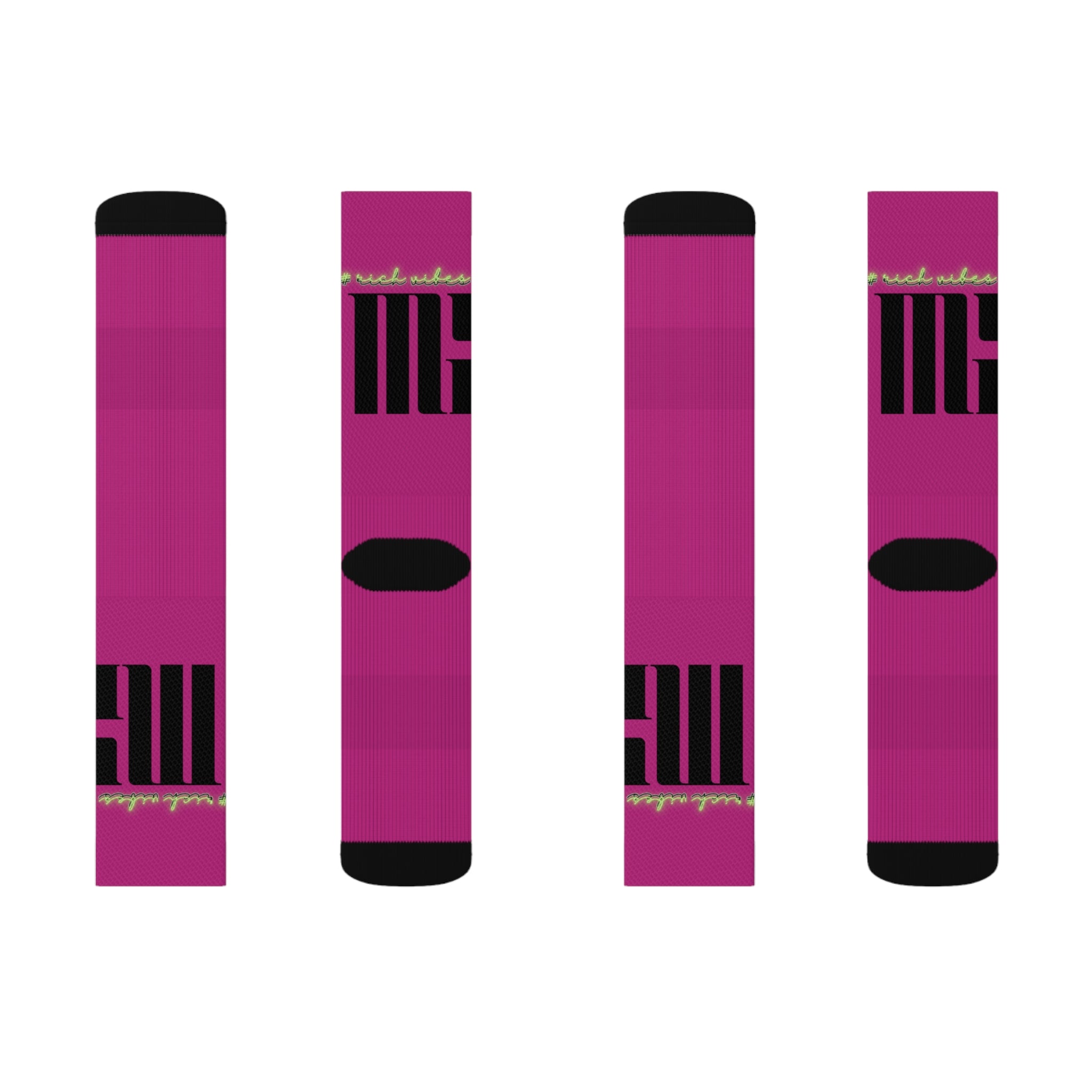 Rich Vibes Volt MG Pink - Sublimation Socks