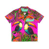 Rich Vibes Tropical Pink Jungle Tiger RV  - Men's Hawaiian Shirt (AOP)