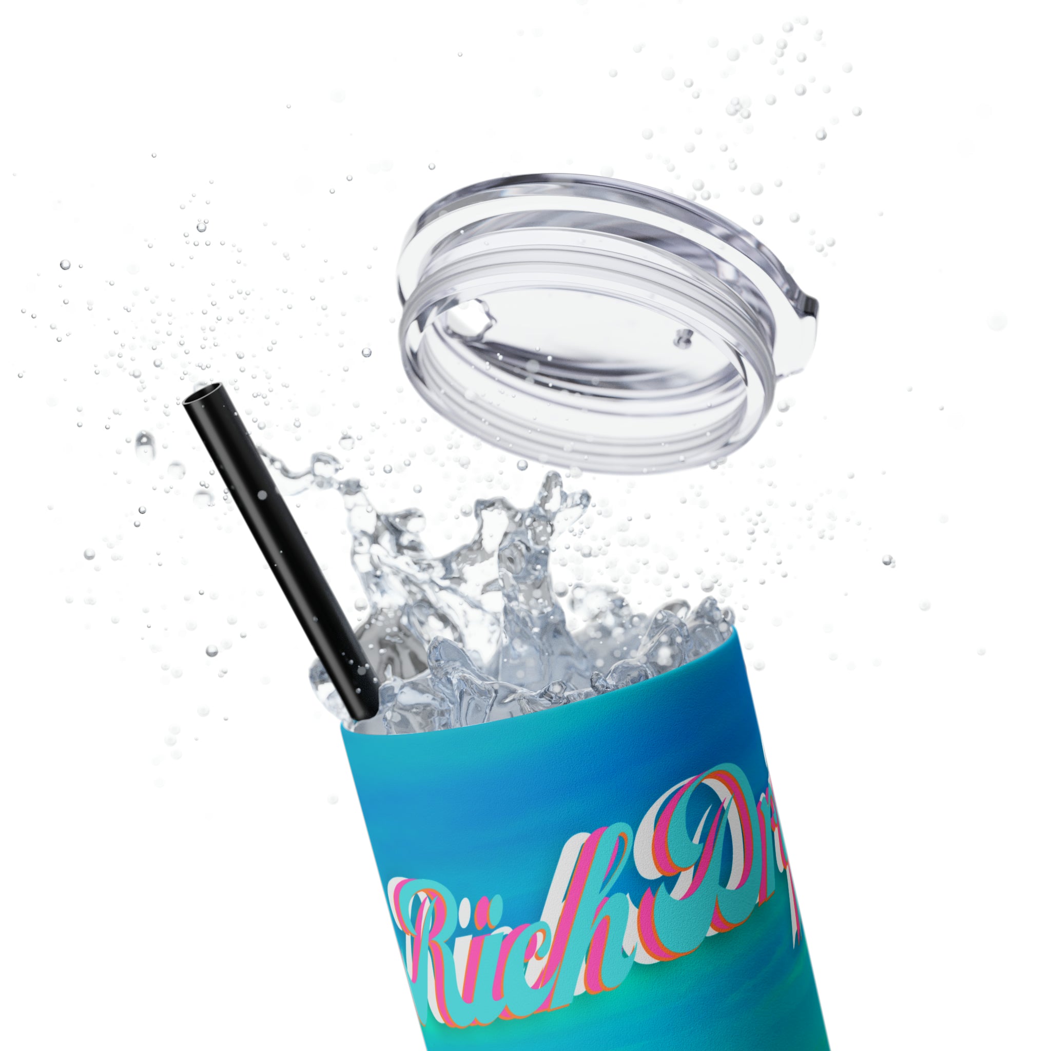 RV Rich Drip Multi-Colored Sunset - Skinny Tumbler with Straw, 20oz