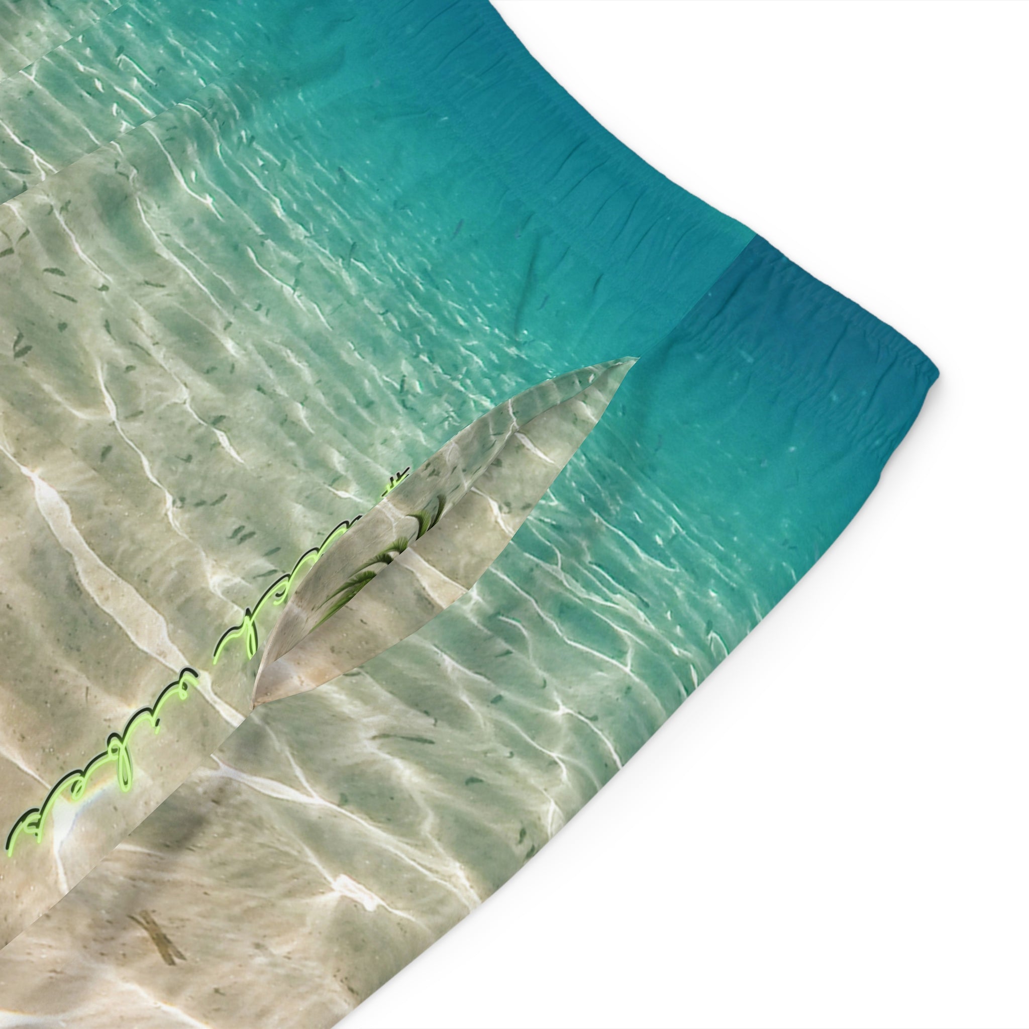 Rich Vibes Sea Green Beach Chill Vibes RV1.0 - Men's Board Shorts (AOP)