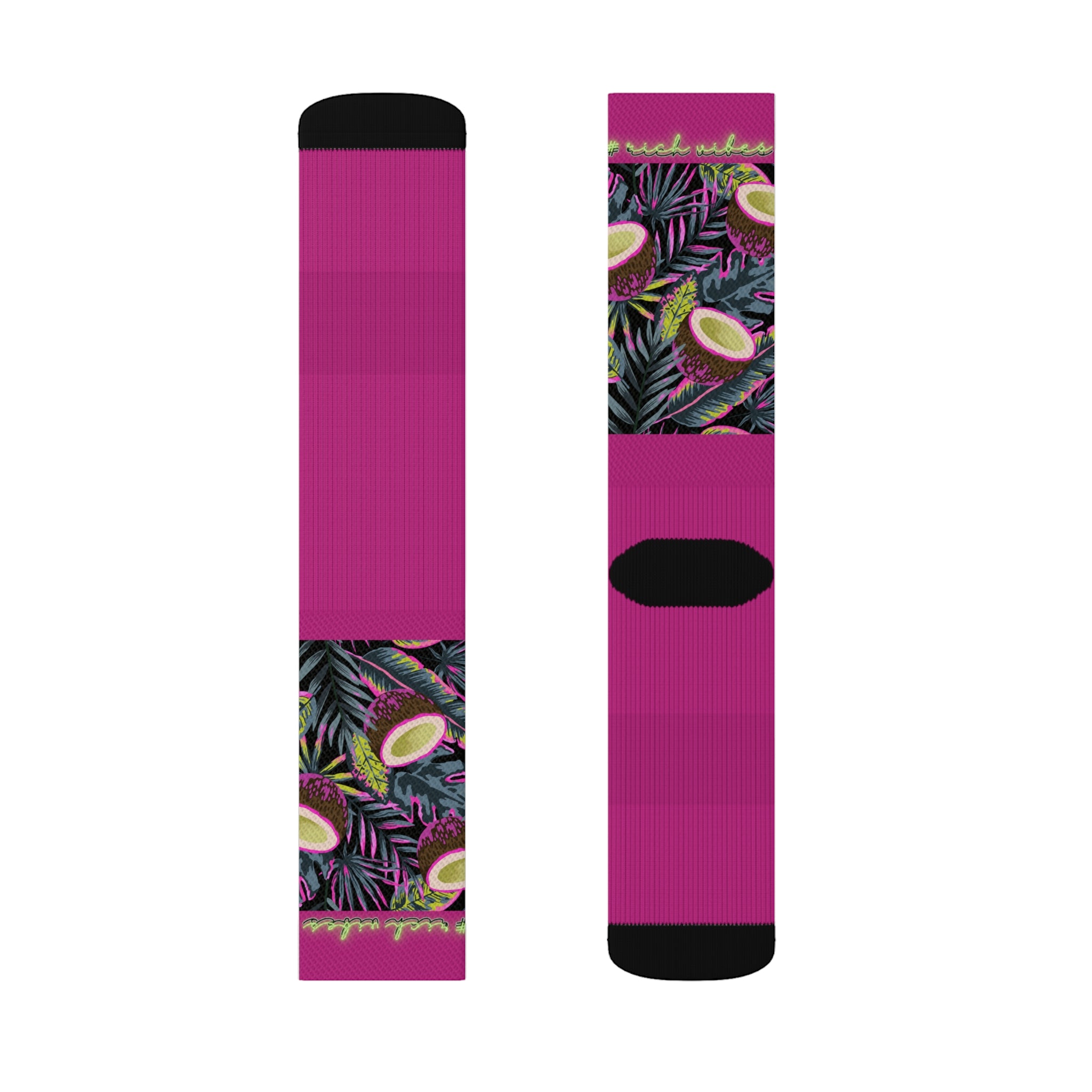 Rich Vibes Volt Tropical Coconut Pink - Sublimation Socks