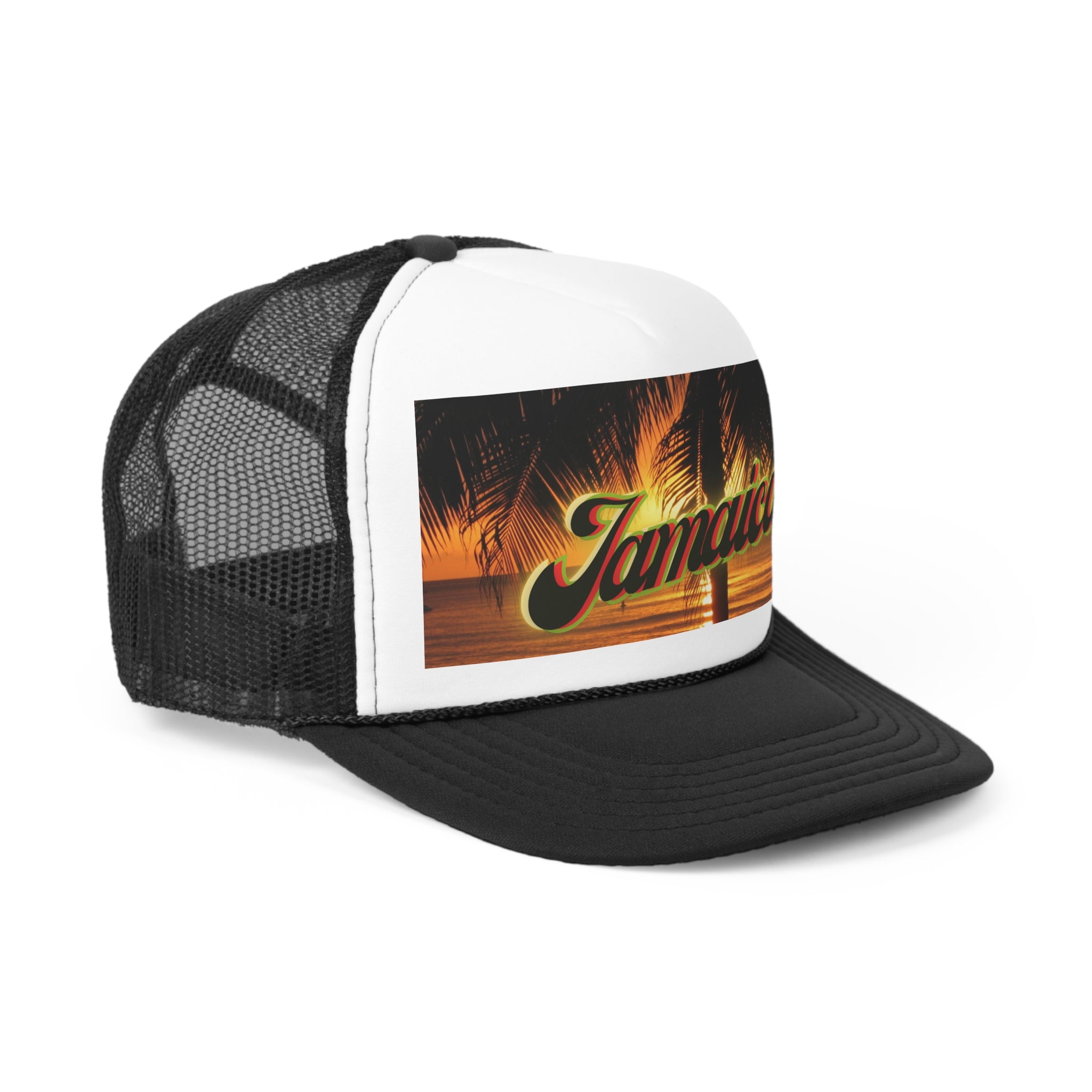Rich Vibes Golden Jamaica Sunset  - Trucker Hat
