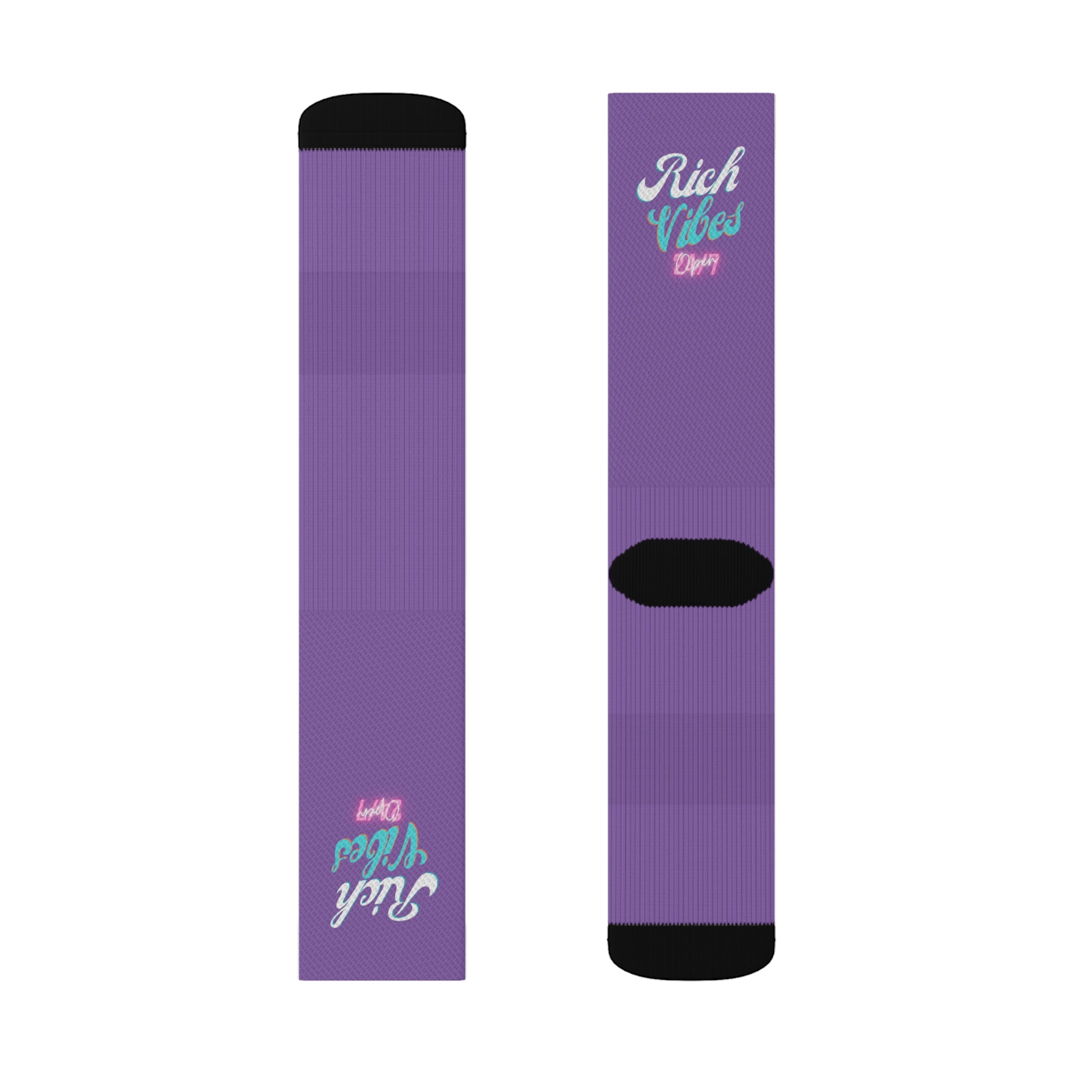 Rich Vibes Miami Colorway Light Purple - Sublimation Socks