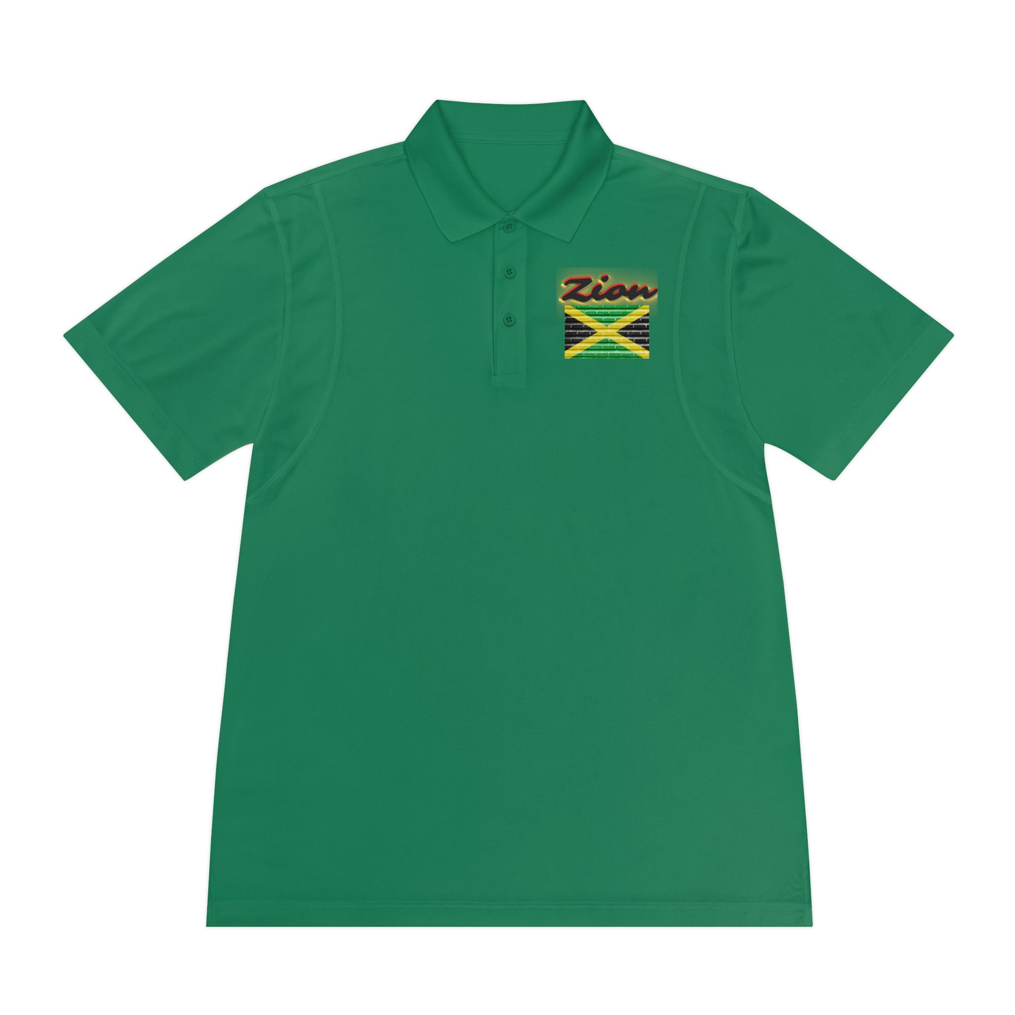 Rich Vibes Zion Lion Of Judah Jamaica Flag - Men's Sport Polo Shirt