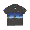 Rich Vibes Red RV Okinawa Royal Blue Sunset - Men's Hawaiian Shirt (AOP)Black