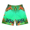 Rich Vibes Volt Green Tropical Jungle Print - Men's Jogger Shorts (AOP)Black