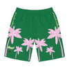 Rich Vibes Watermelon Green Tropical Pink Palm Tree Beach Chill Vibes 1.2 - Men's Board Shorts (AOP)