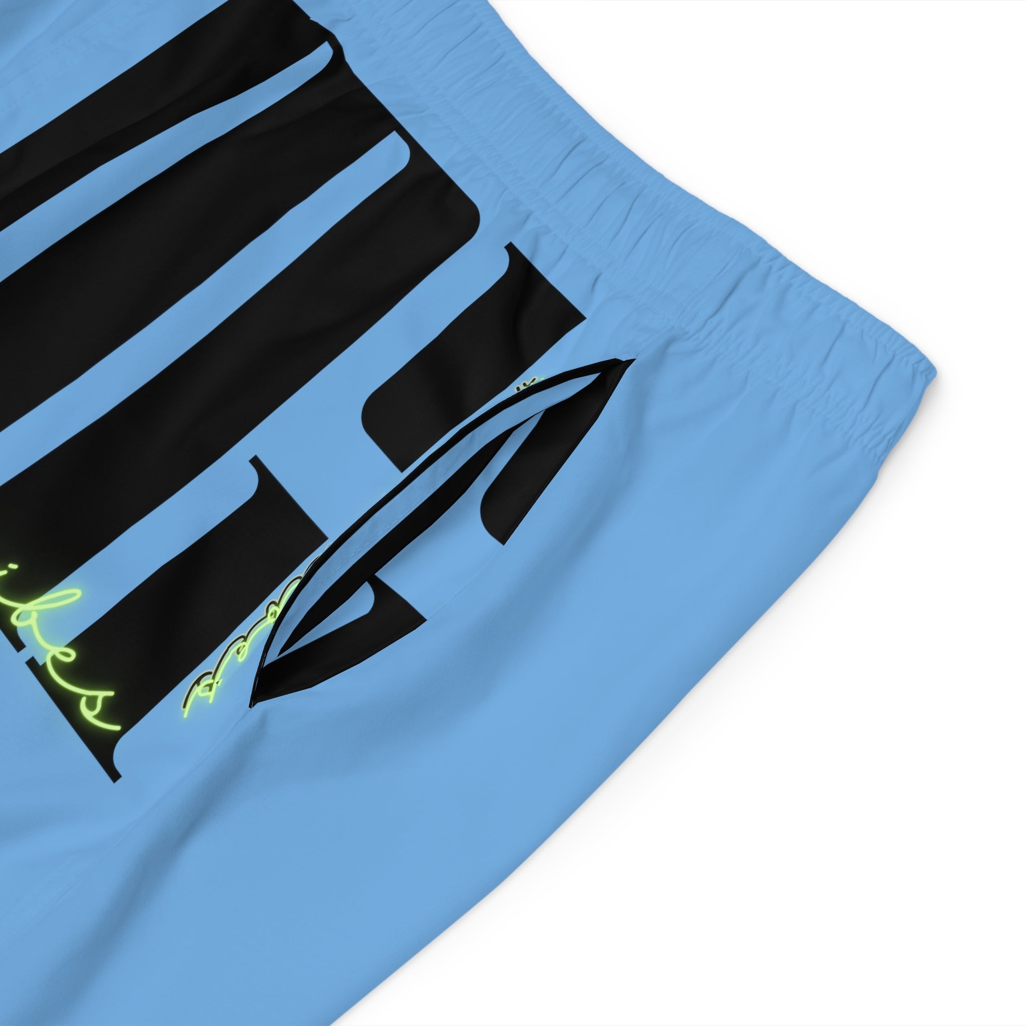 Rich Vibes Volt MG Tiger Shield Light Blue - Men's Board Shorts (AOP)