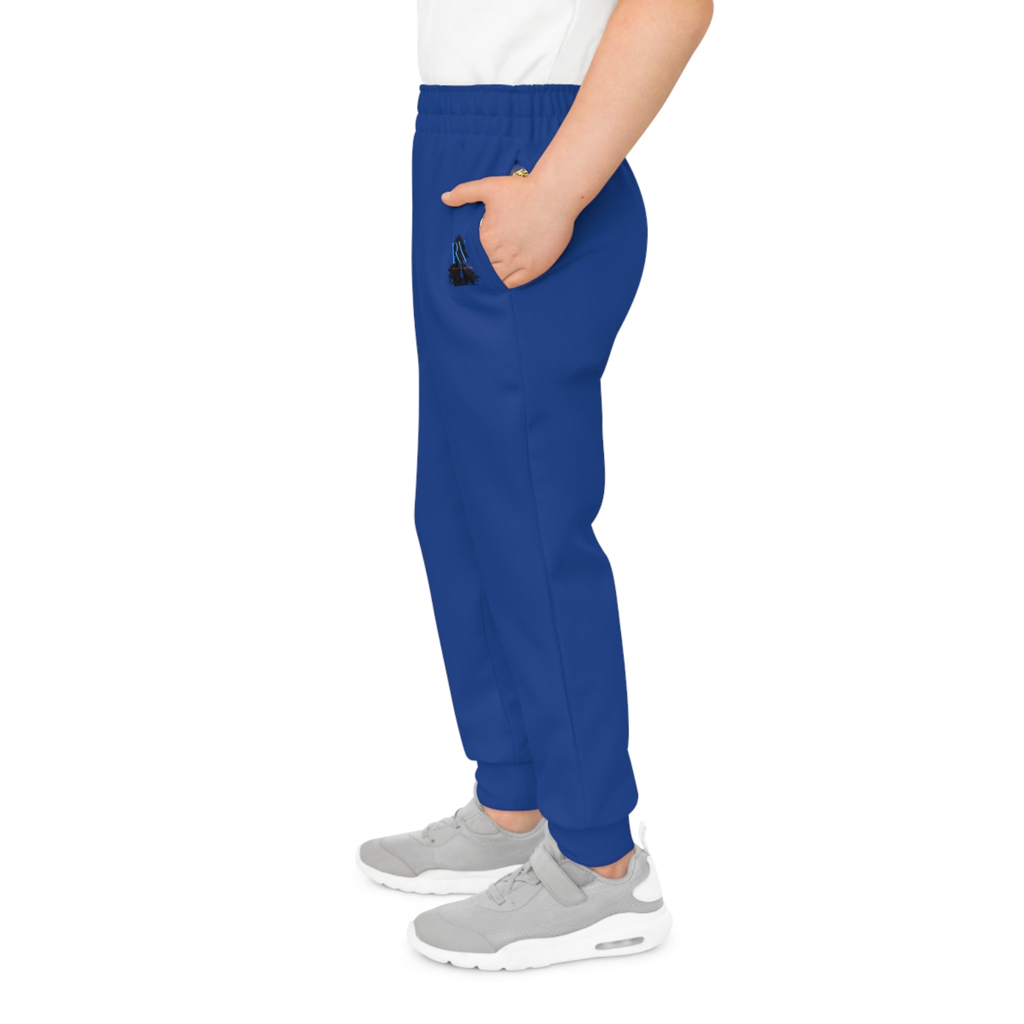 Rich Vibes RV Palm Tree Royal Blue - Youth Joggers (AOP)