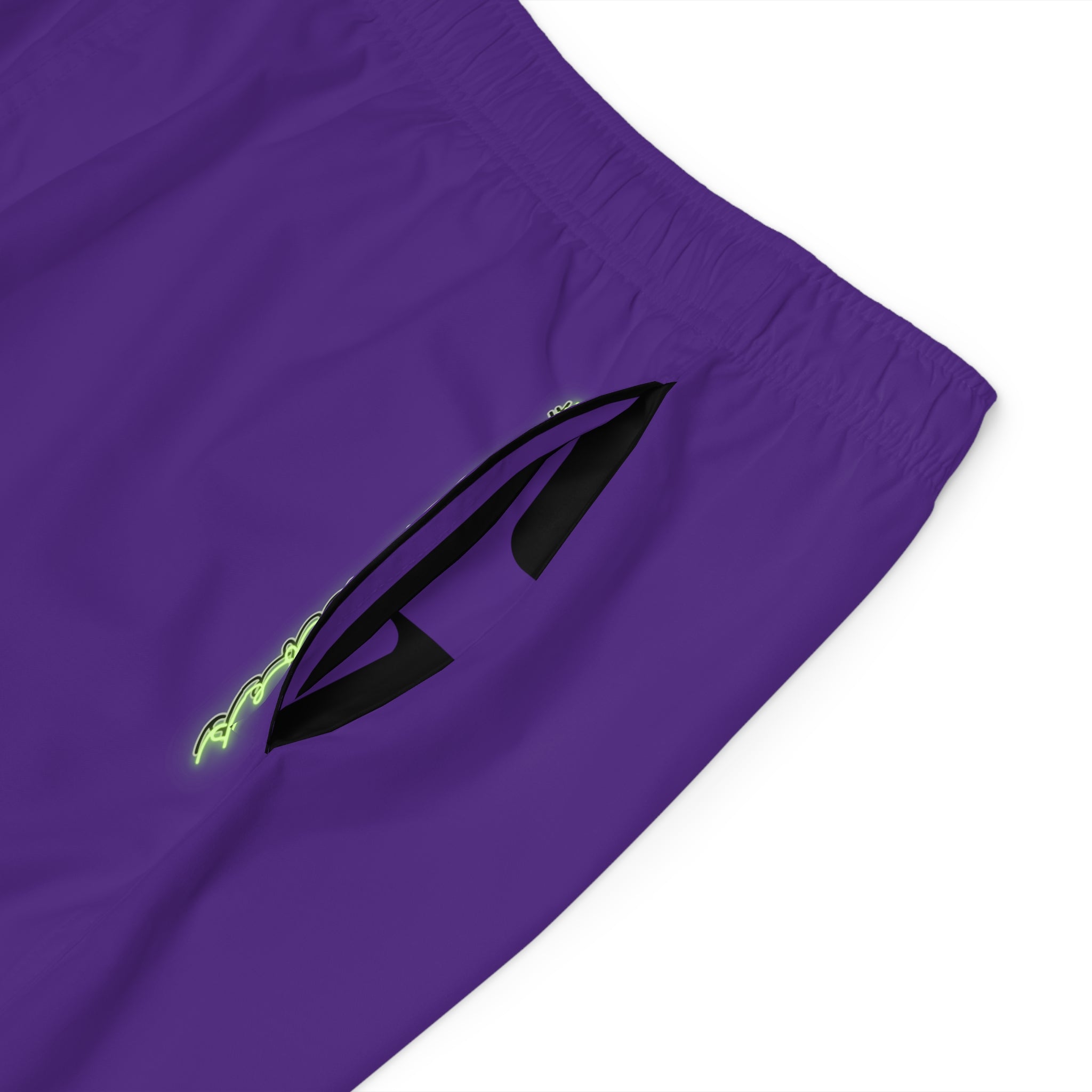 Rich Vibes Brand Of The Brave Volt MG Tiger Shield Purple - Men's Board Shorts (AOP)