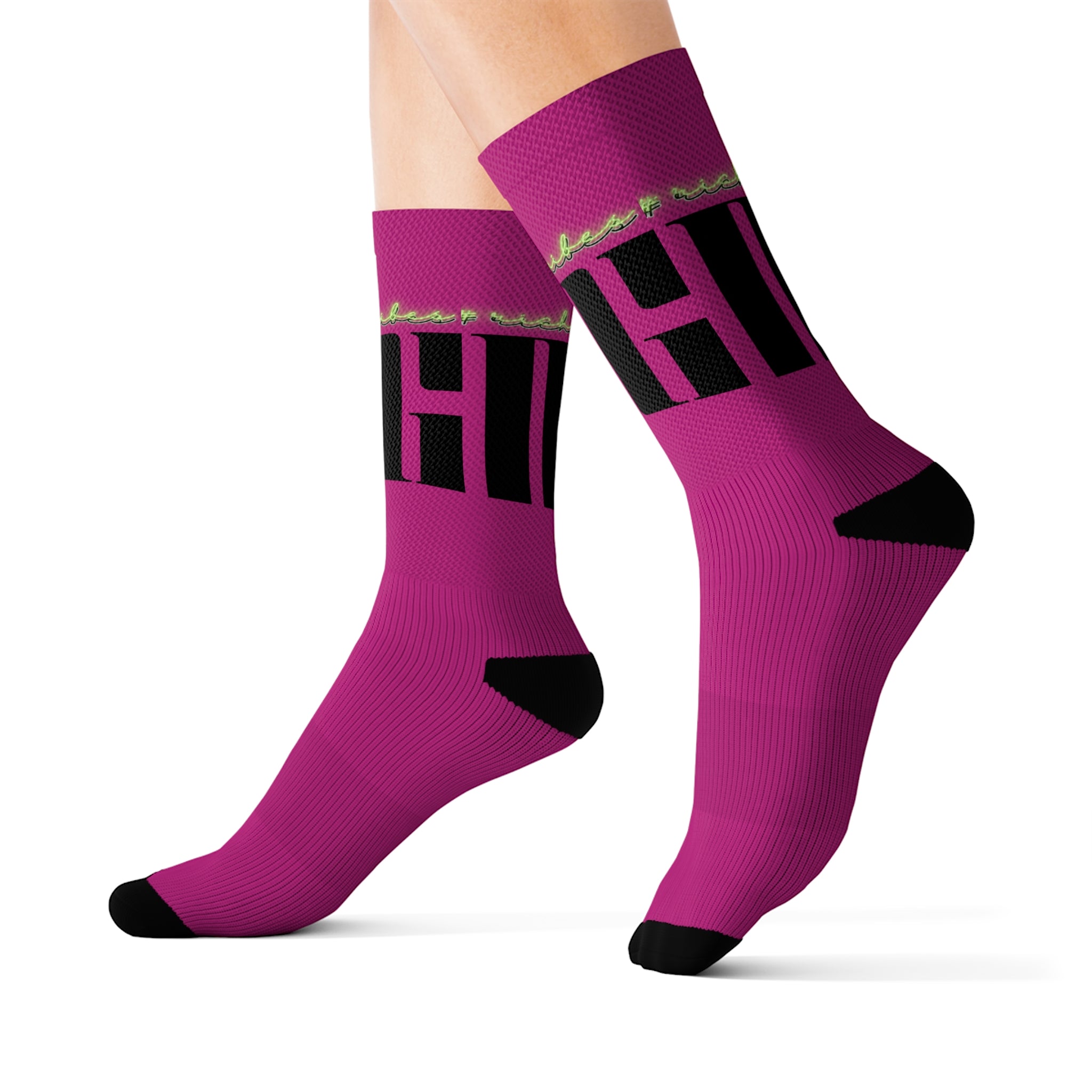 Rich Vibes Volt MG Pink - Sublimation Socks