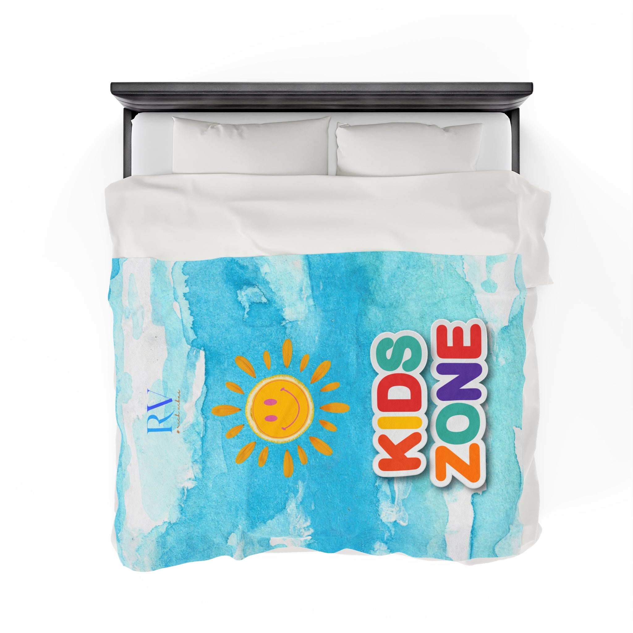 RV Smiley Sunshine Kids Zone - Velveteen Plush Blanket