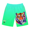 Rich Vibes Volt Green Tropical Tiger Beach Chill Vibes 2.0 - Men's Board Shorts (AOP)