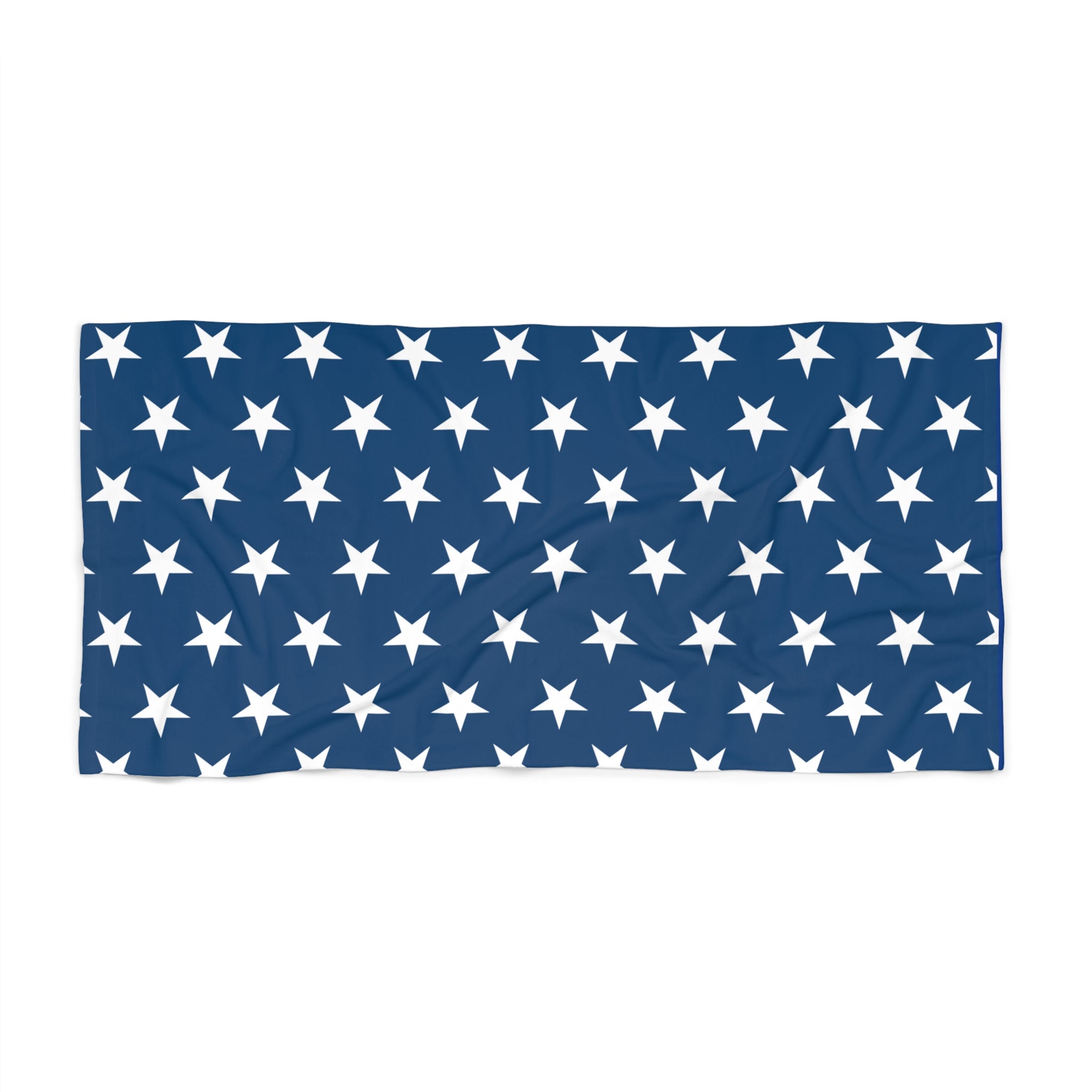 White Stars Beach Towel - Blue