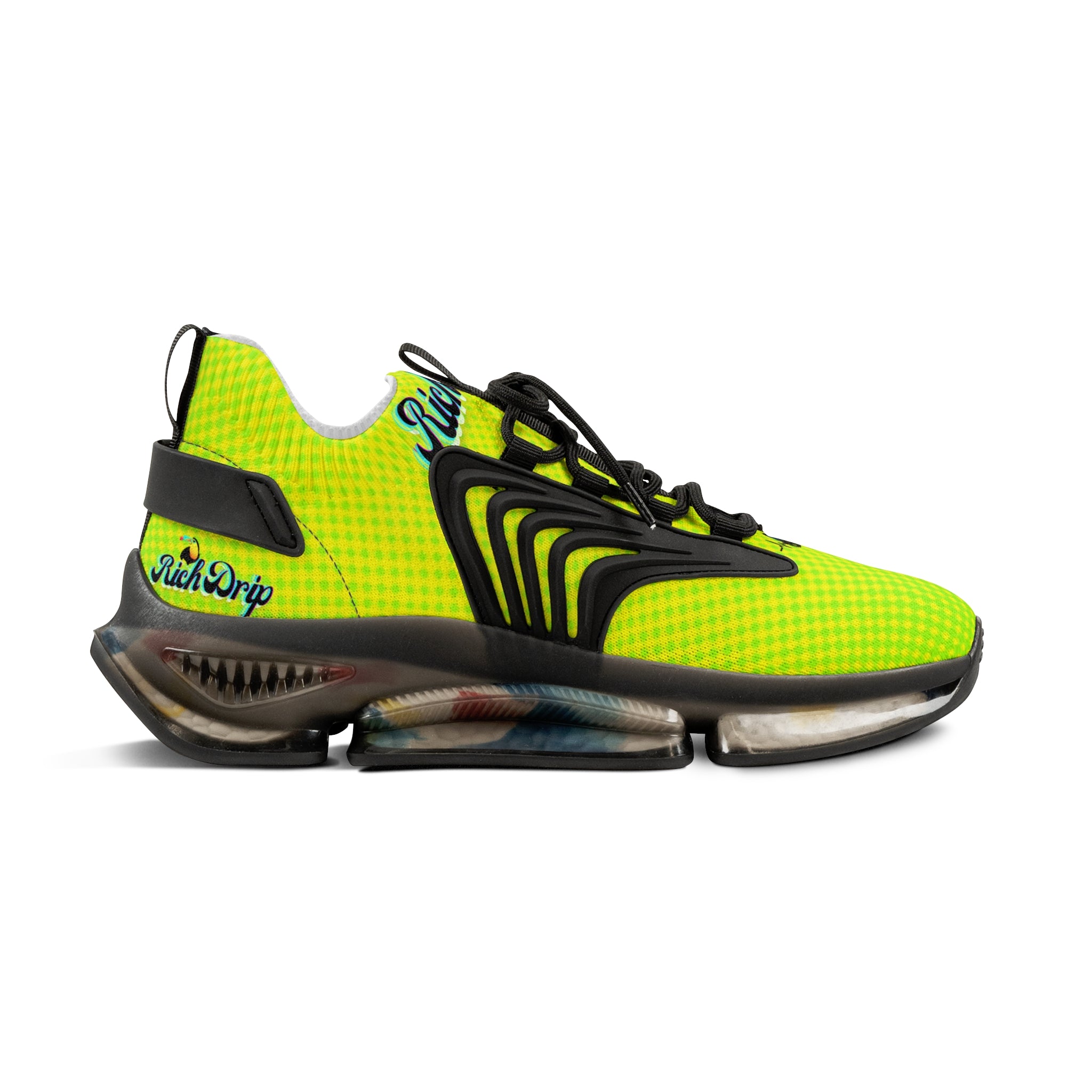 RV5 Pulse Tropical Lime Green Glow - Men's Mesh Sneakers Black