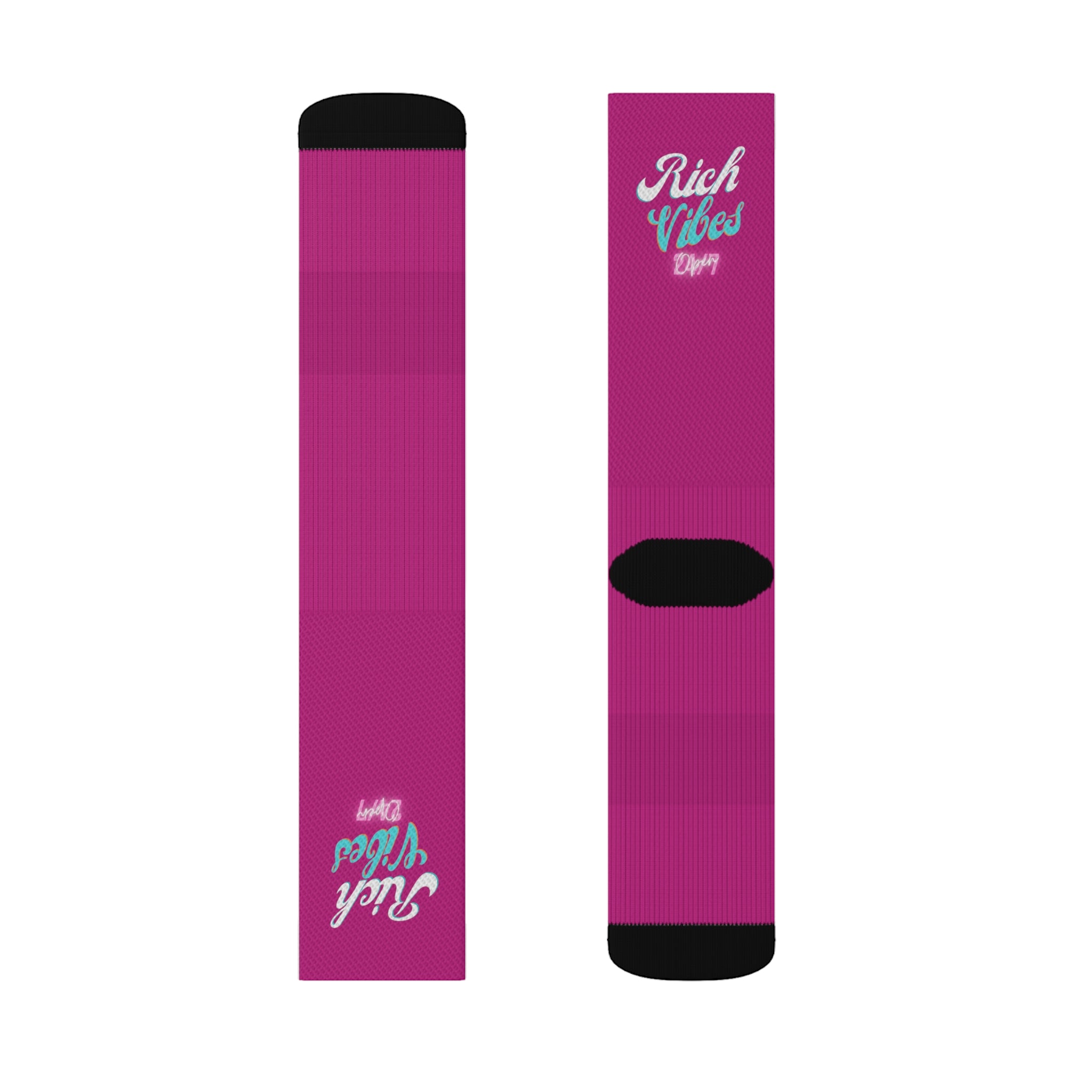 Rich Vibes Miami Colorway Pink - Sublimation Socks