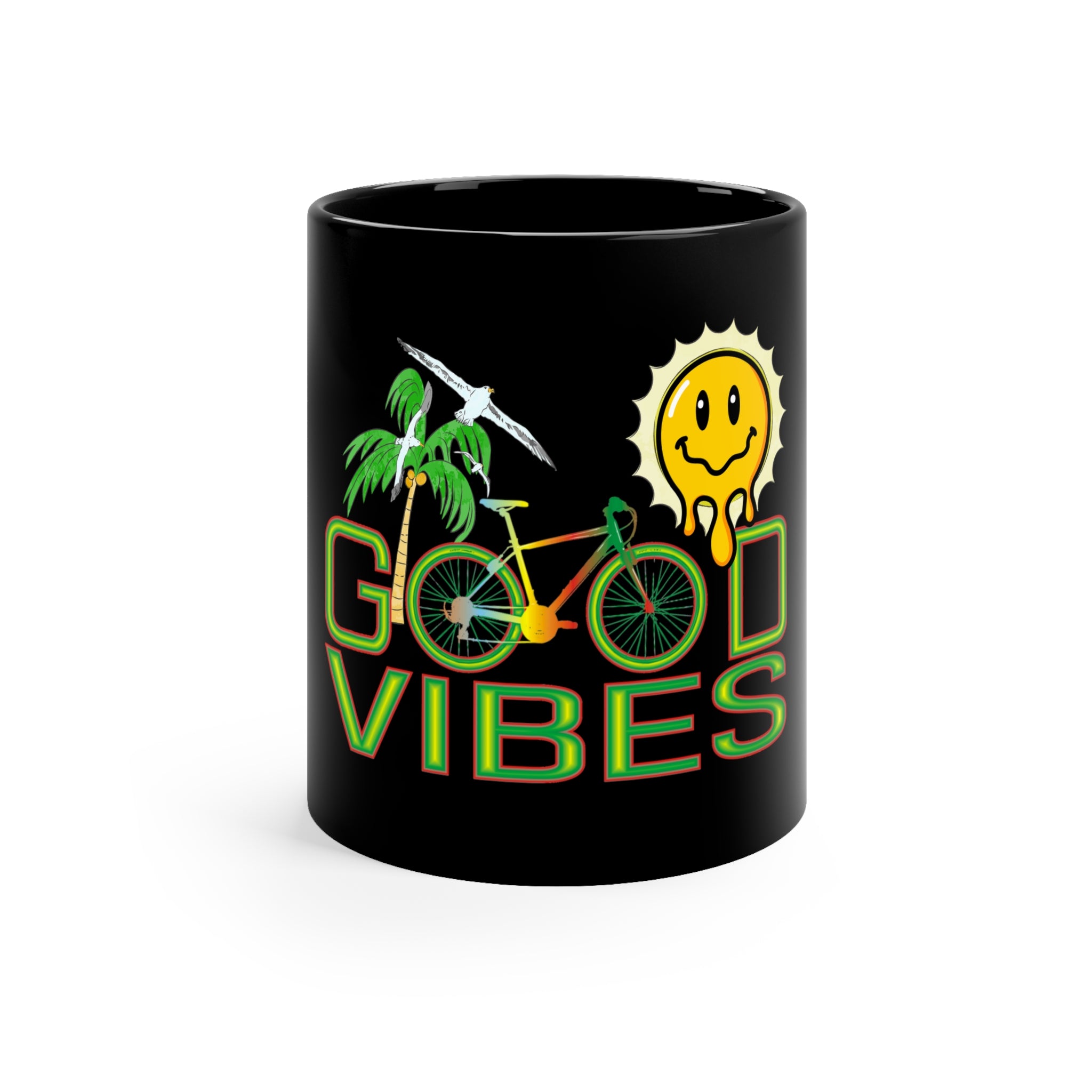 Good Morning Good Vibes -11oz Black Mug