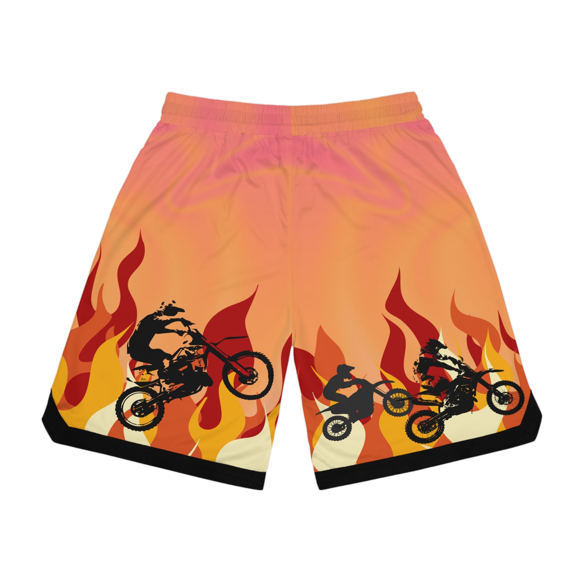 Brand Of The Brave Fire Flame Kindle Auburn - Basketball Rib Shorts (AOP)