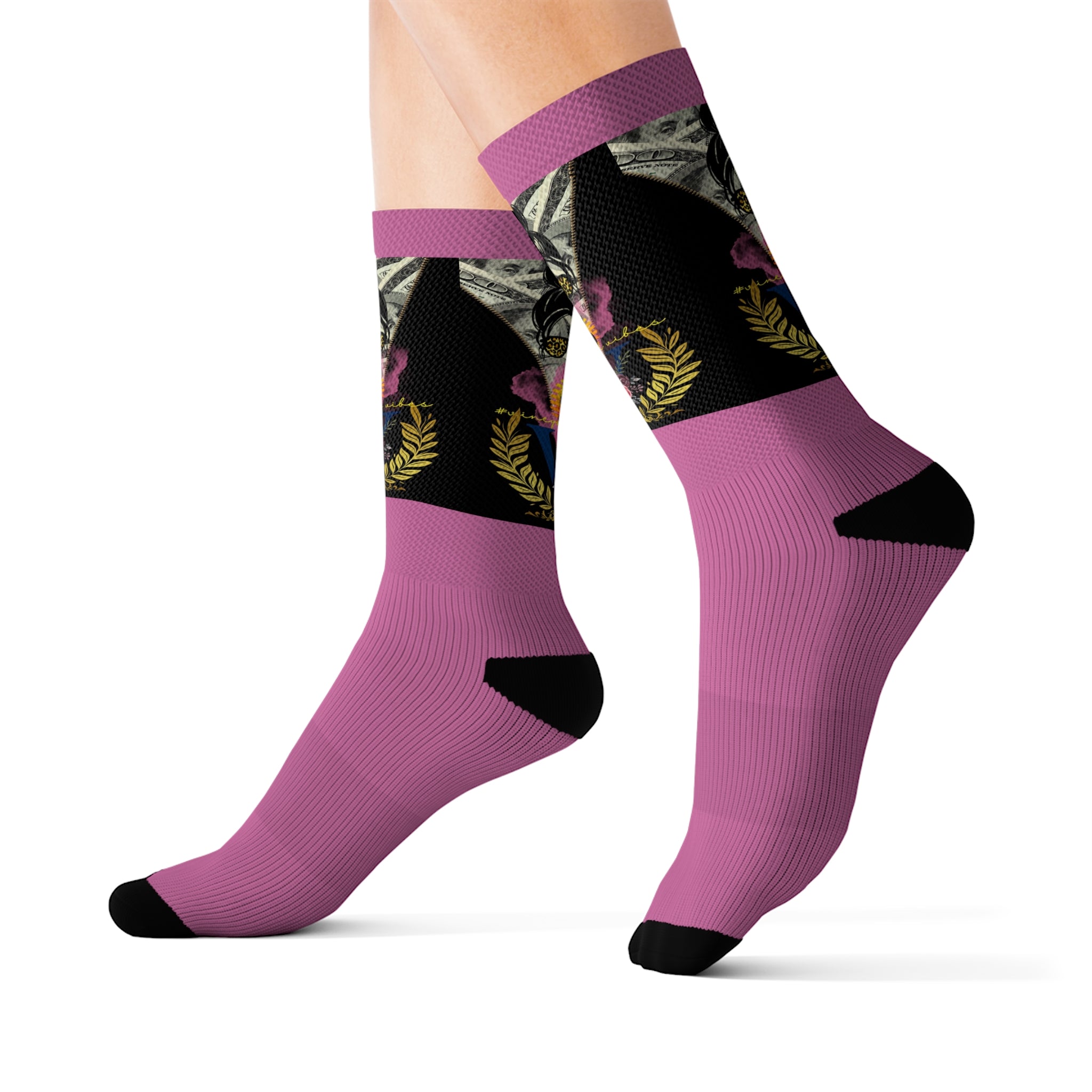 Vineyard Vibes V5 Vibes Colab Light Pink - Sublimation Socks