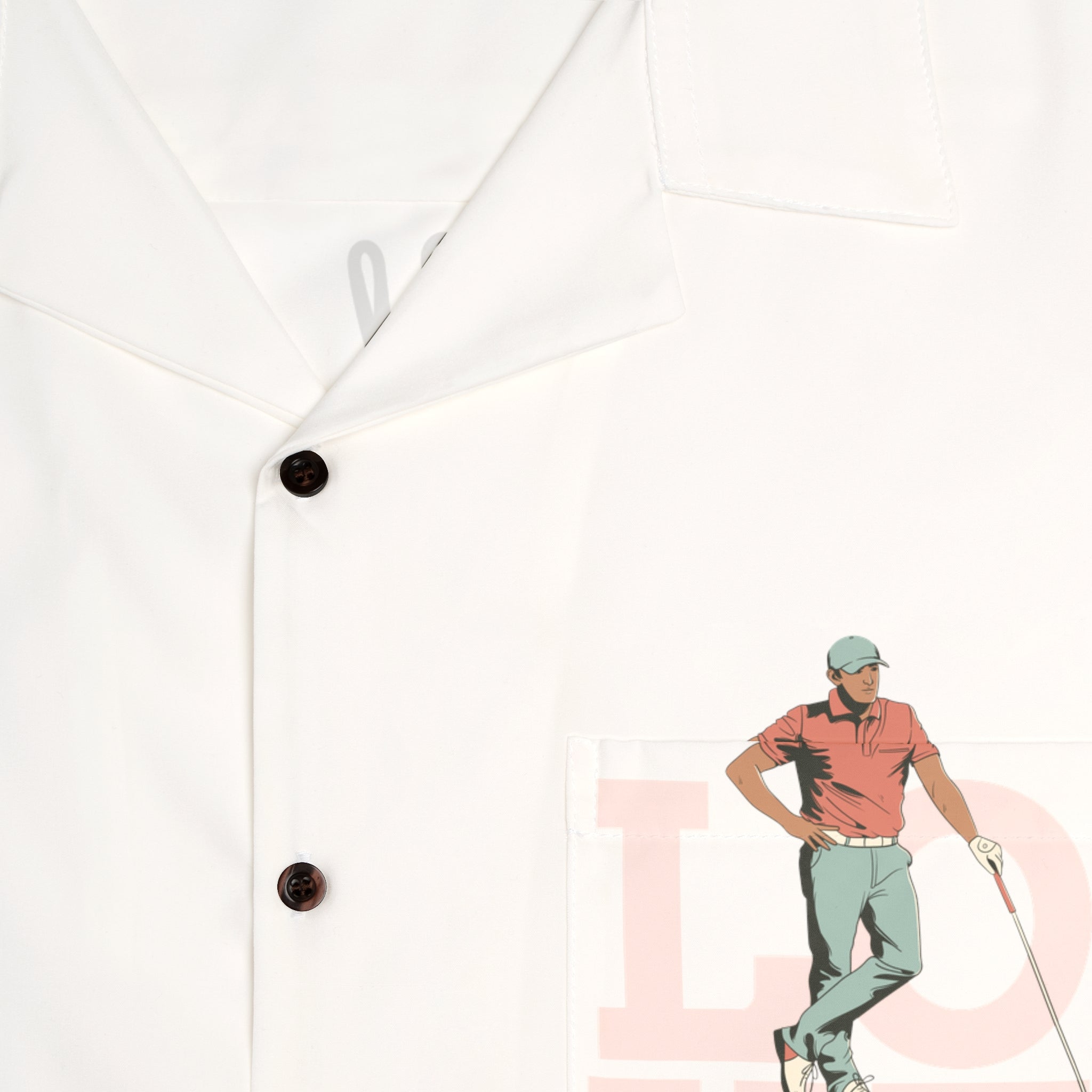 Rich Vibes RV Golfer's Love Chill Vibes - Men's Hawaiian Shirt (AOP)White