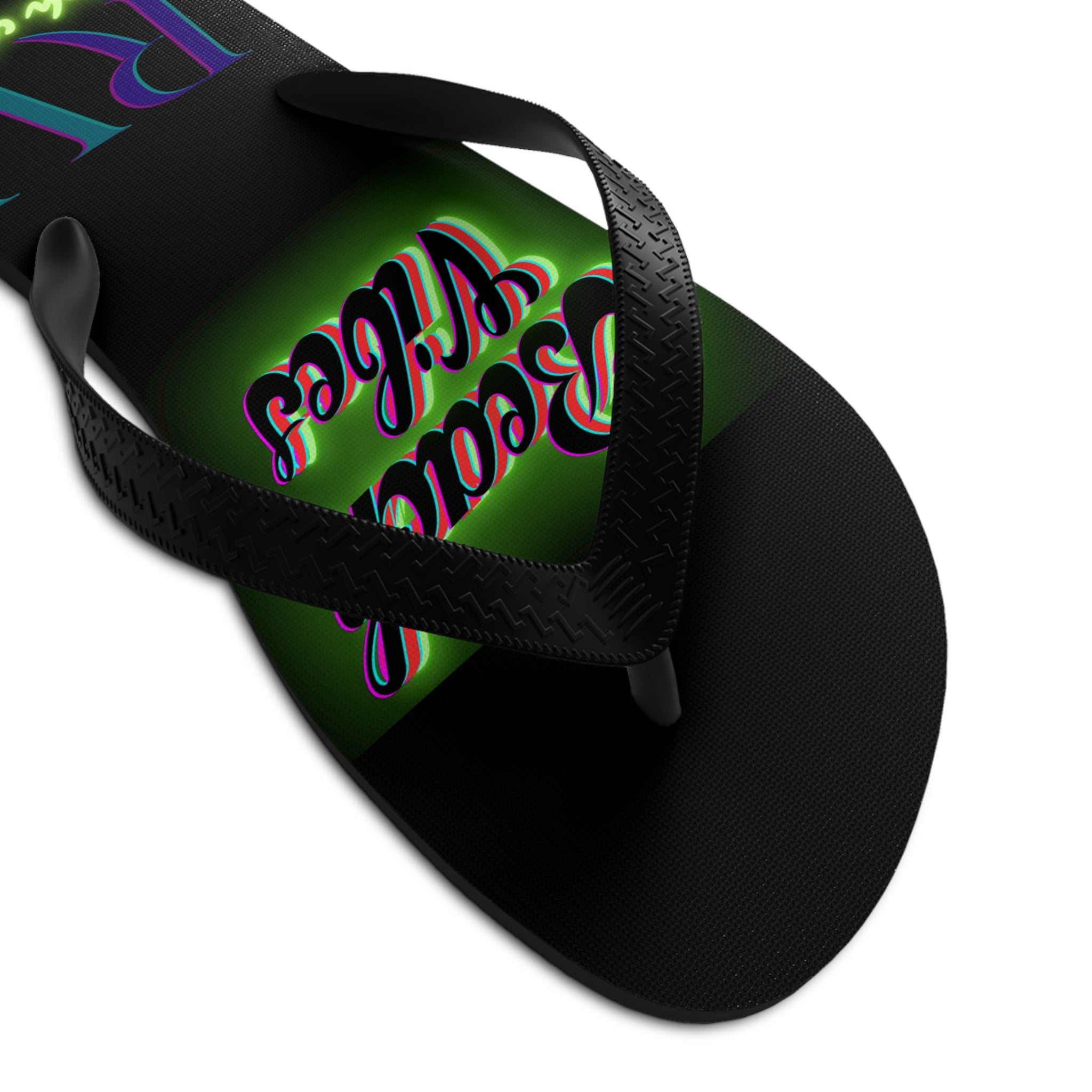 Rich Vibes RV Neon Beach Vibes - Unisex Flip-Flops - L