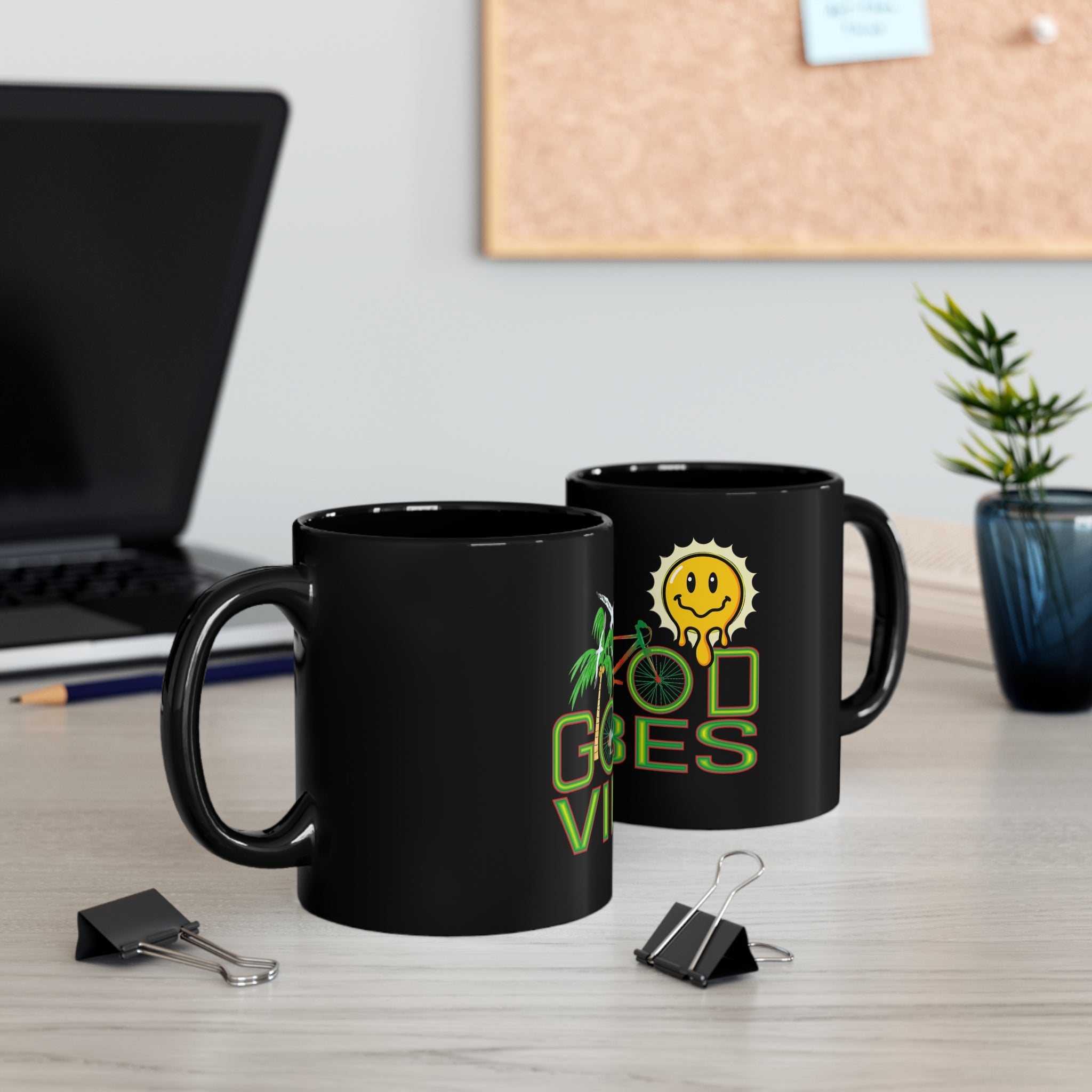 Good Morning Good Vibes -11oz Black Mug