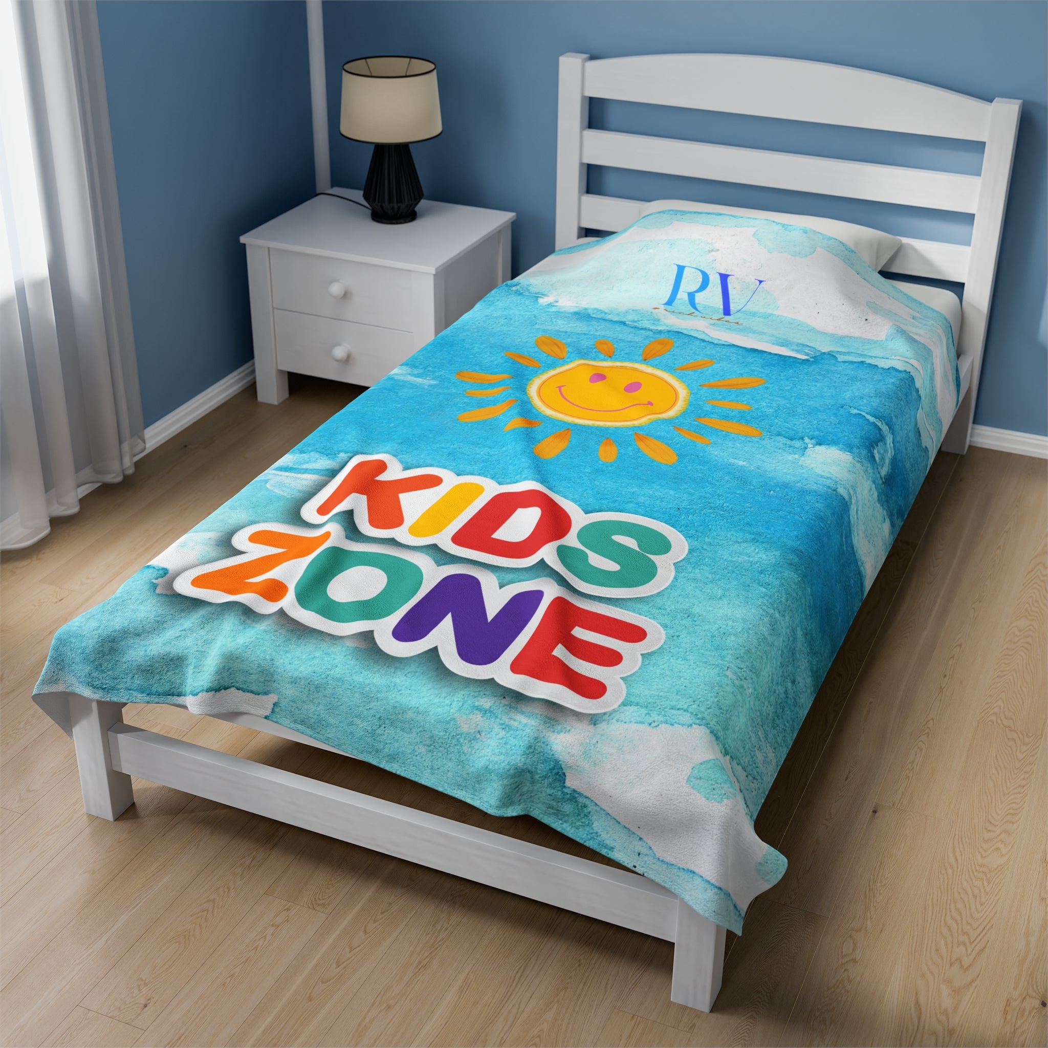RV Smiley Sunshine Kids Zone - Velveteen Plush Blanket