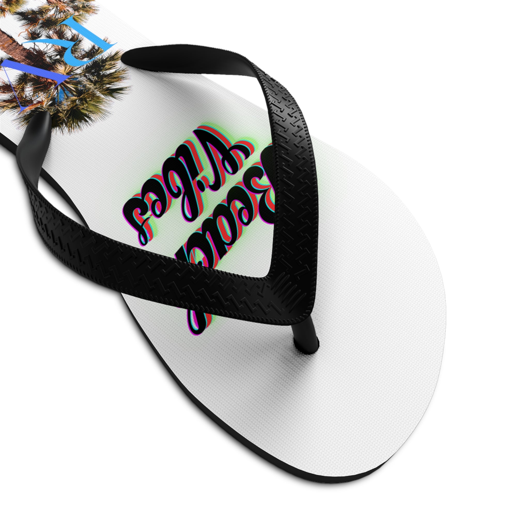 Rich Vibes RV Palm Tree Beach Vibes - Unisex Flip-Flops - M