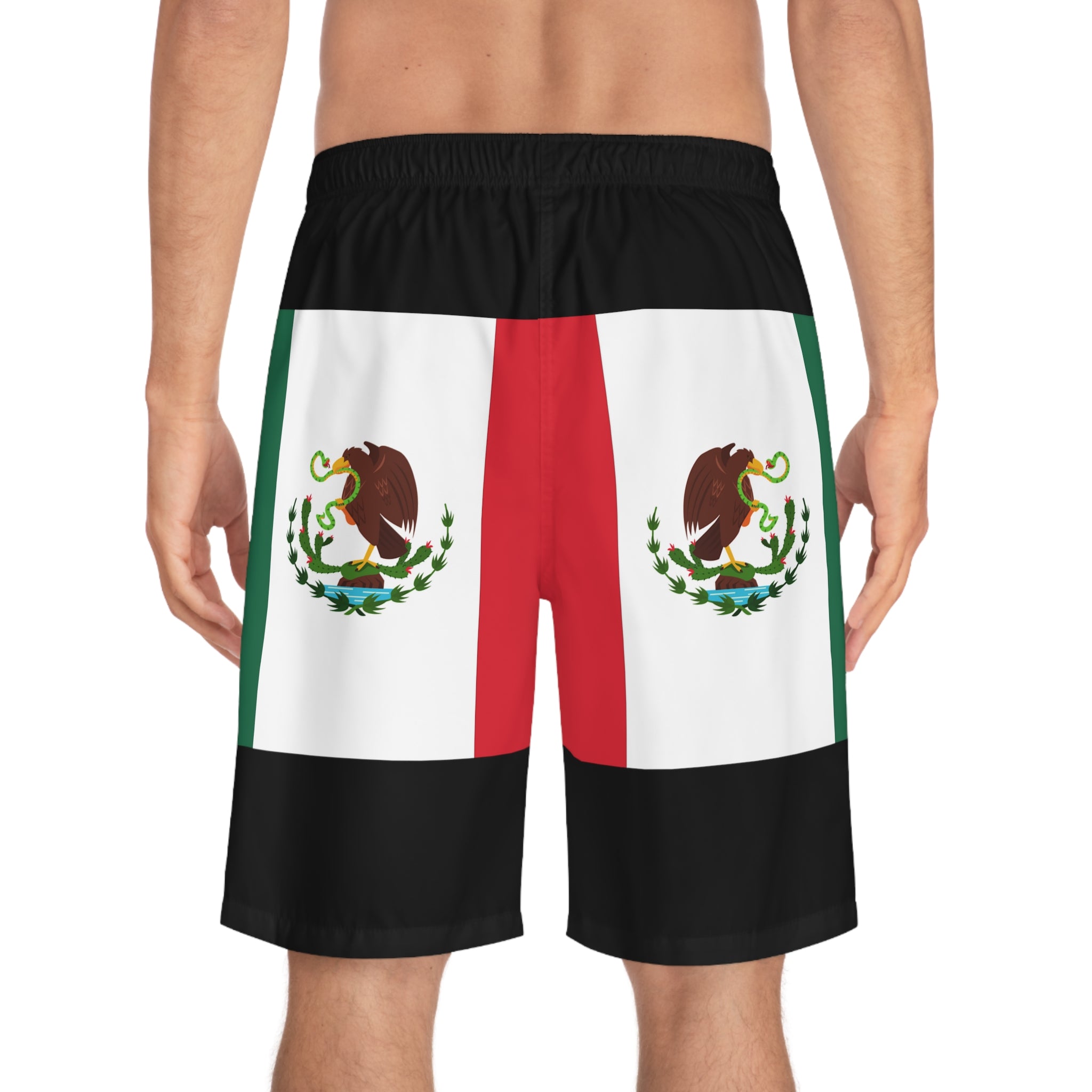 Rich Vibes RR Volt Mexican Flag Tiger Shield 3.5 - Men's Board Shorts (AOP)