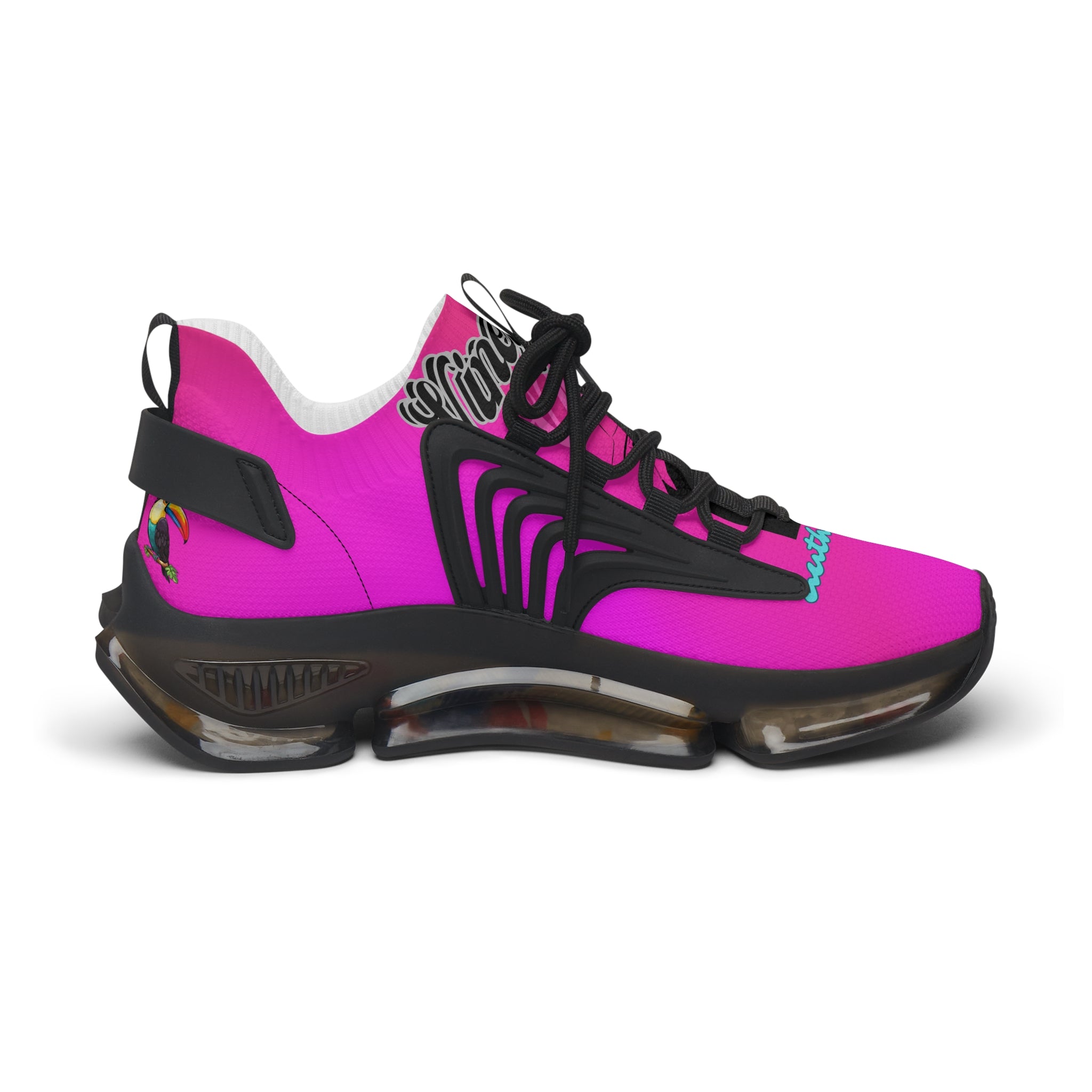 Vineyard Vibes Tropical Hot Pink - Women's Mesh Sneakers