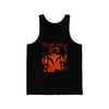 Rich Vibes Red Sunset Palm Trees Silhouette - Unisex Jersey Tank