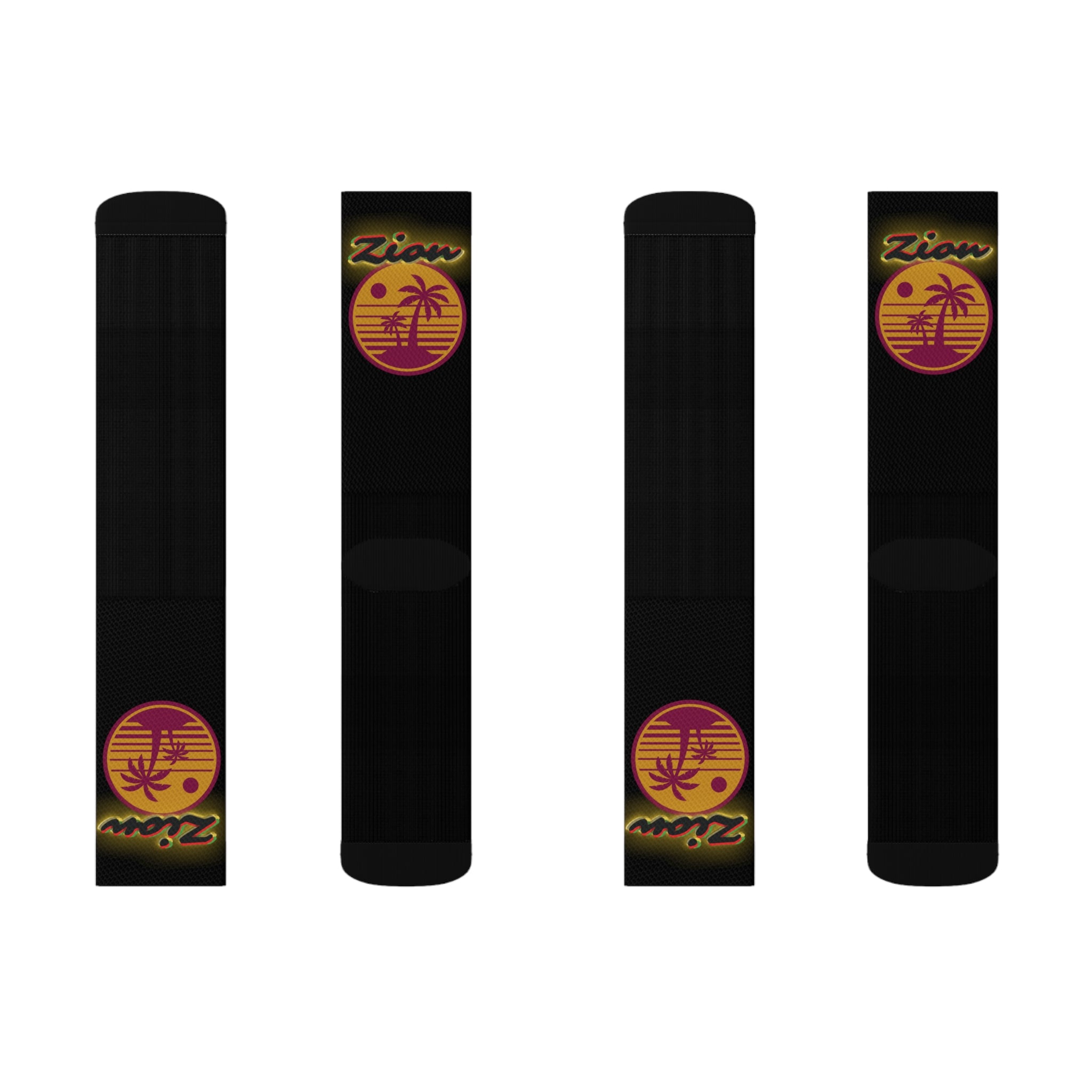 Zion Sunset Black - Sublimation Socks