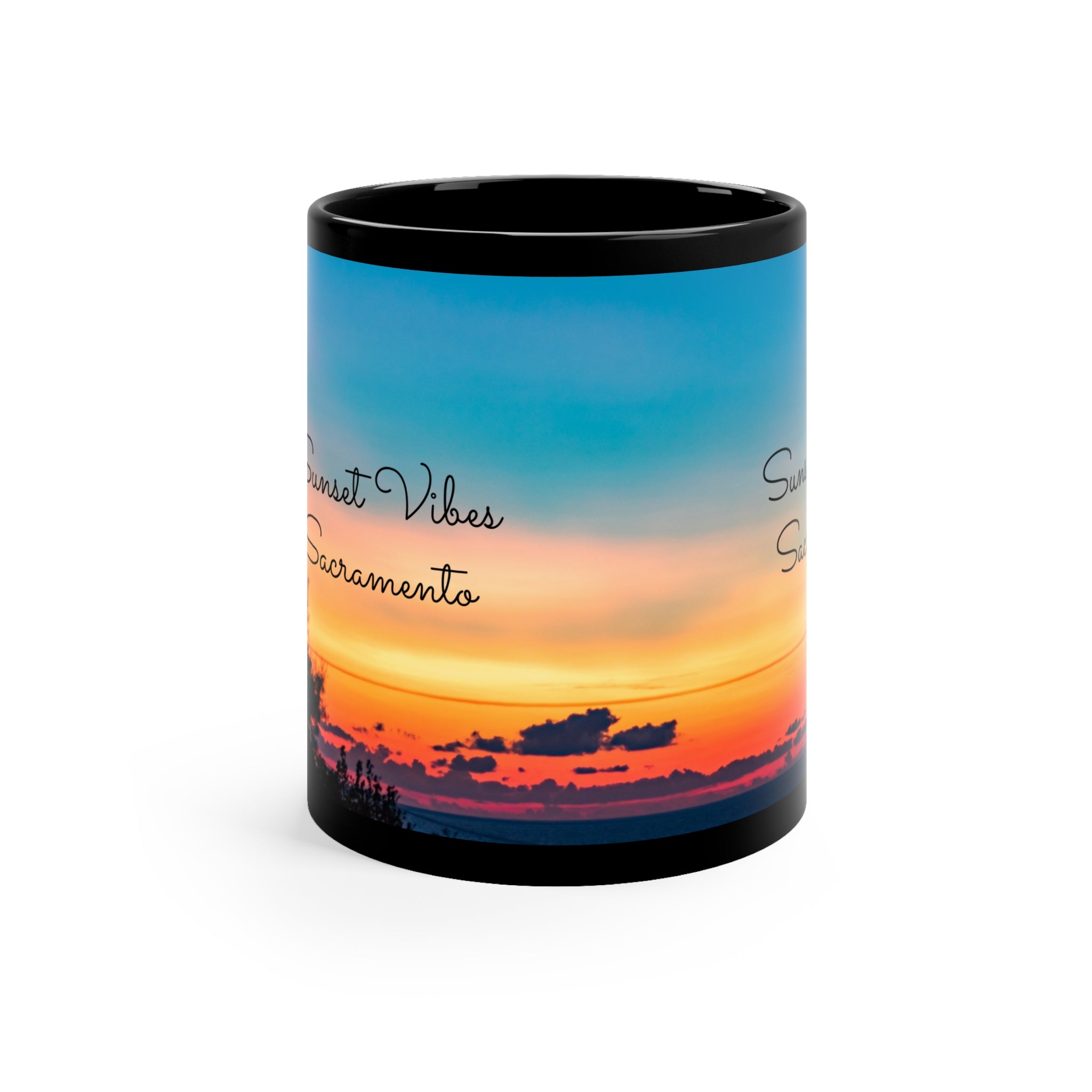 Sacramento Sunset Vibes - 11oz Black Mug