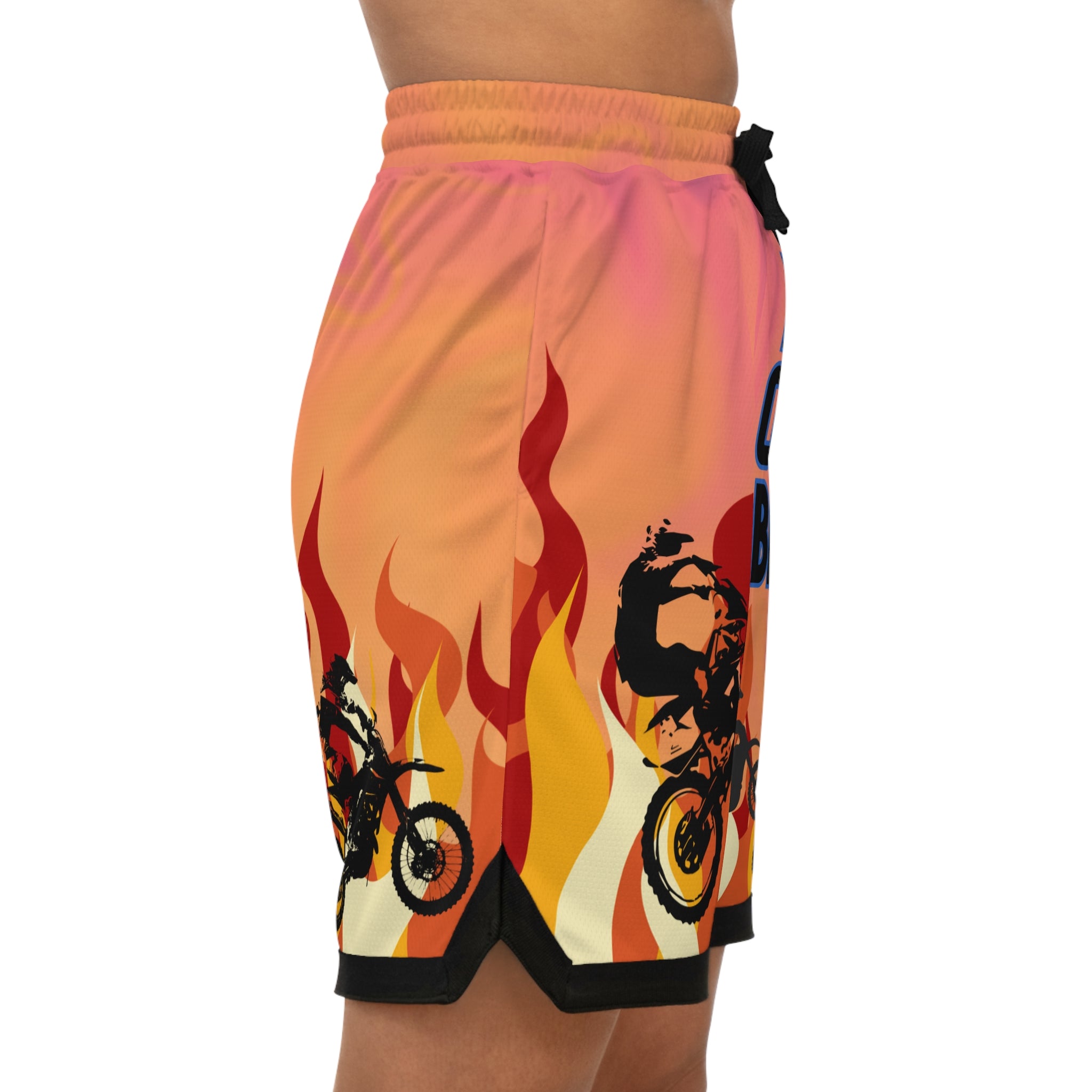 Brand Of The Brave Fire Flame Kindle Auburn - Basketball Rib Shorts (AOP)