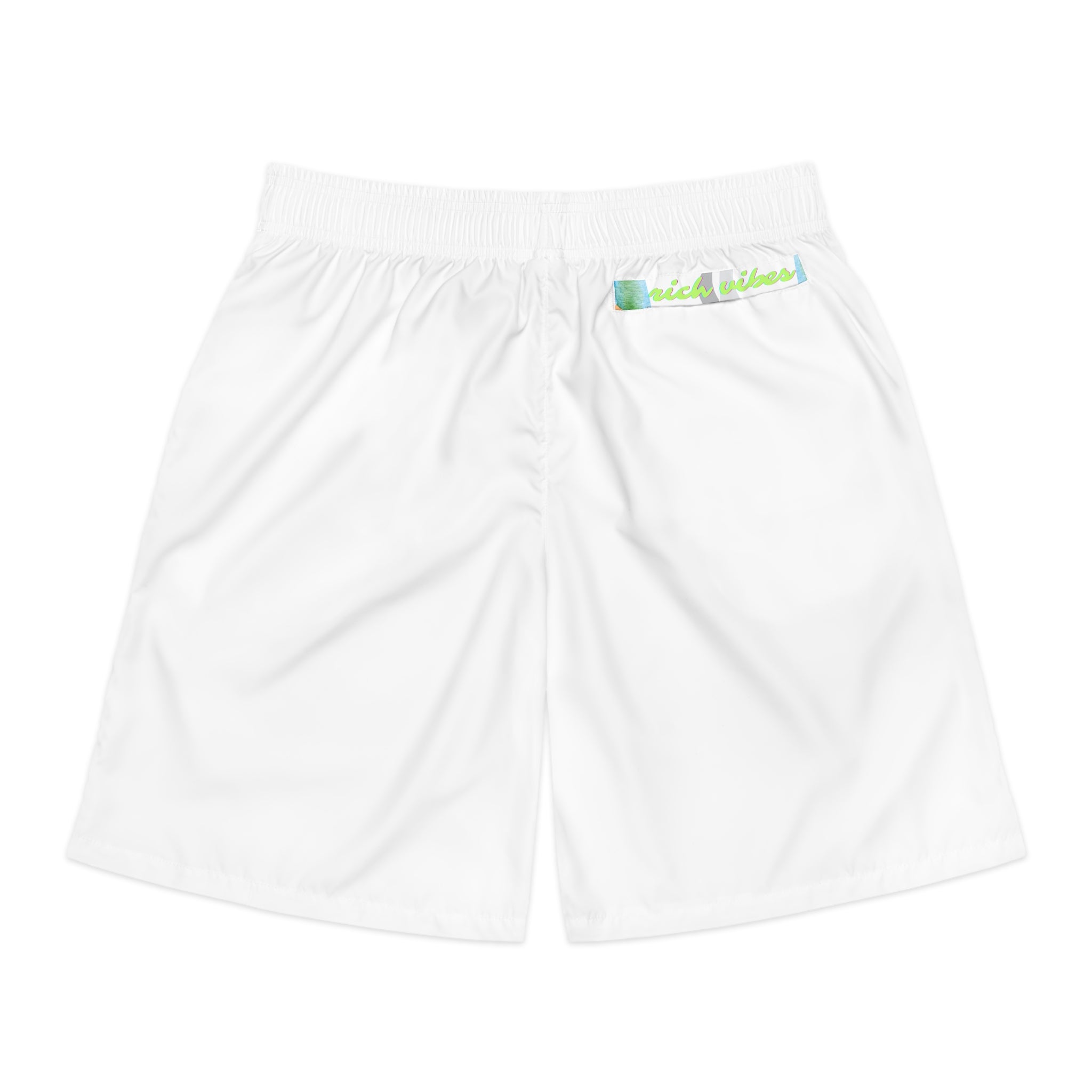 Rich Vibes Volt Seagull Blue Stripe Surf Board - Men's Jogger Shorts (AOP)White