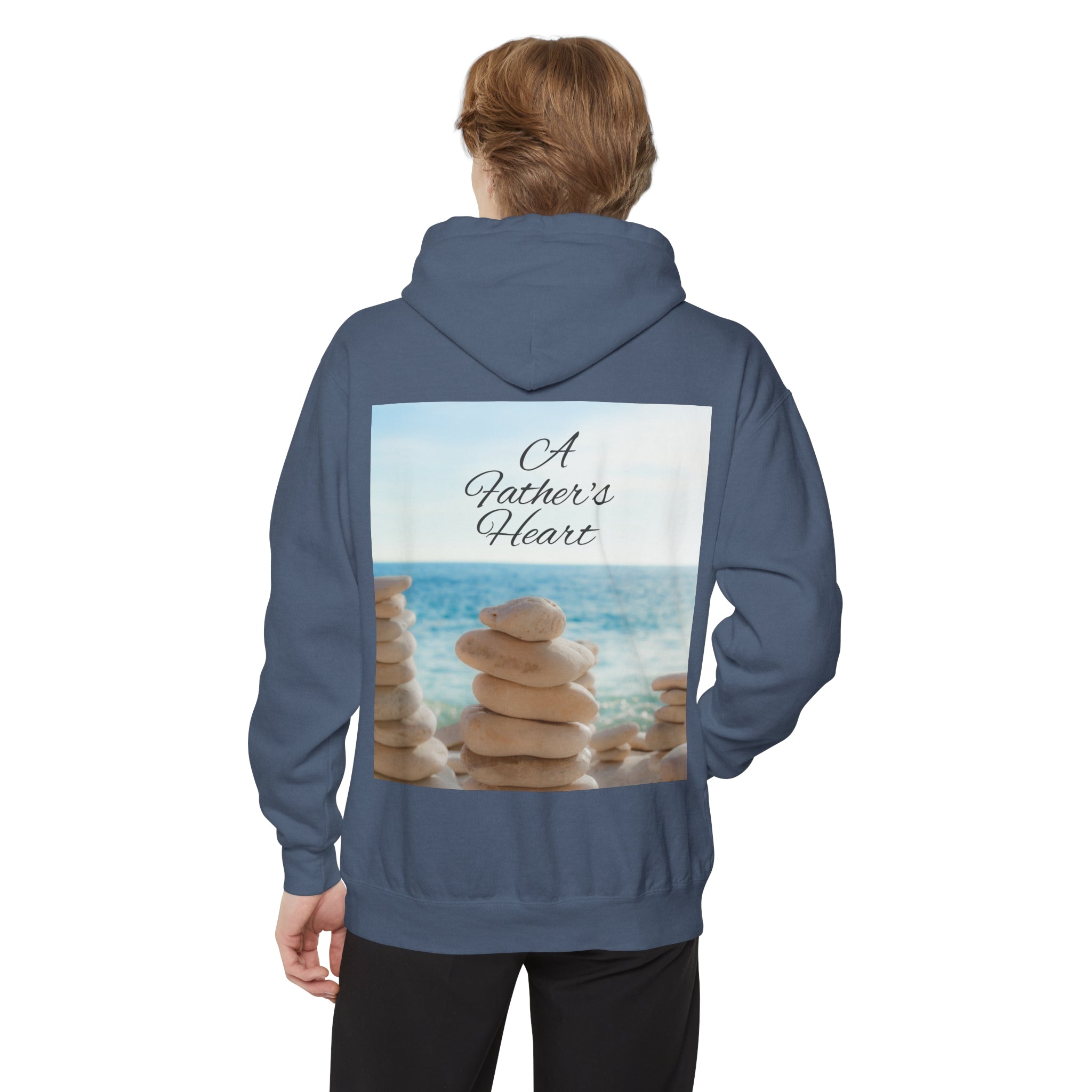 A Father's Heart Father's Day Denim - Garment-Dyed Hoodie