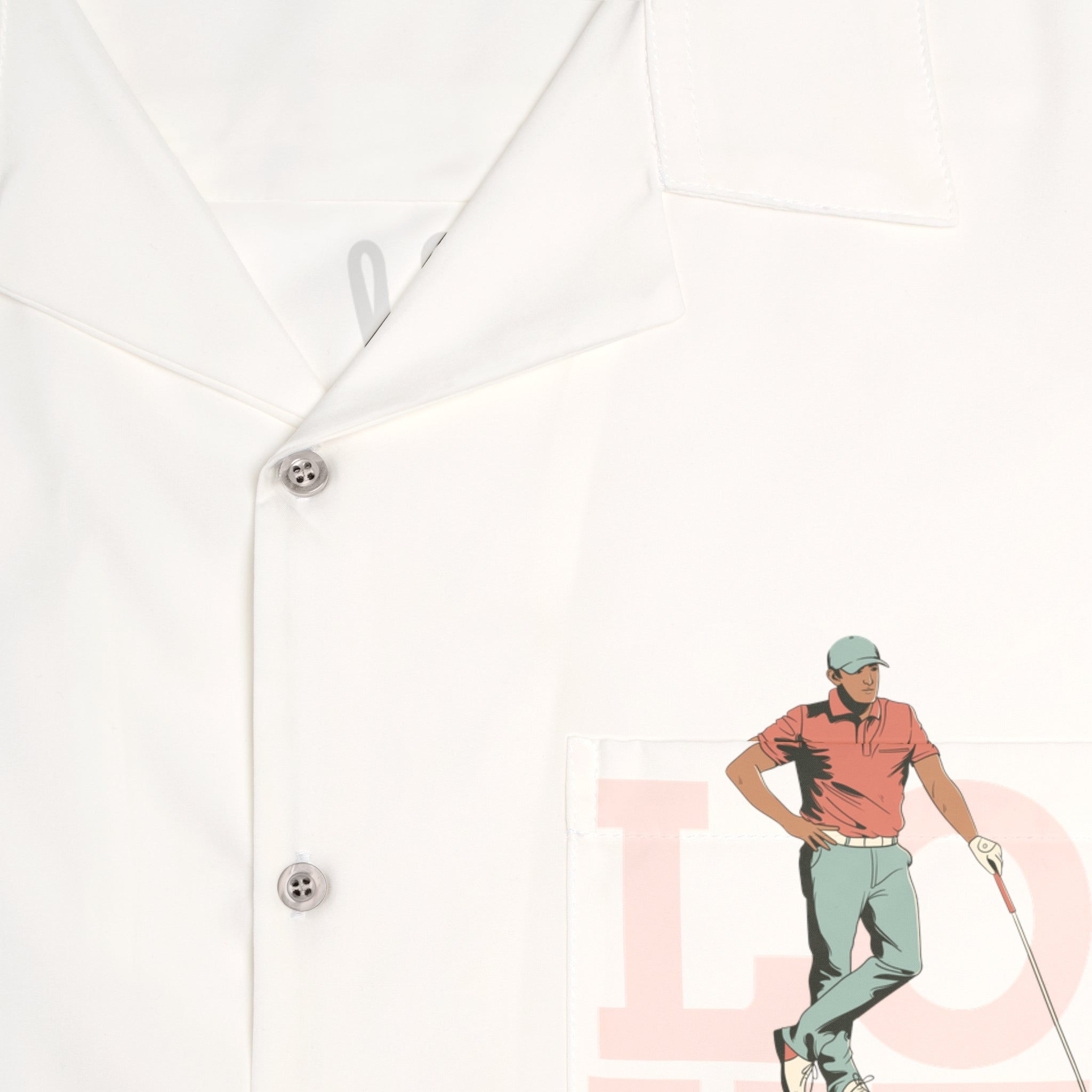 Rich Vibes RV Golfer's Love Chill Vibes - Men's Hawaiian Shirt (AOP)White